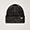 Short Ribbed Wool-Blend Beanie, Gray, swatch