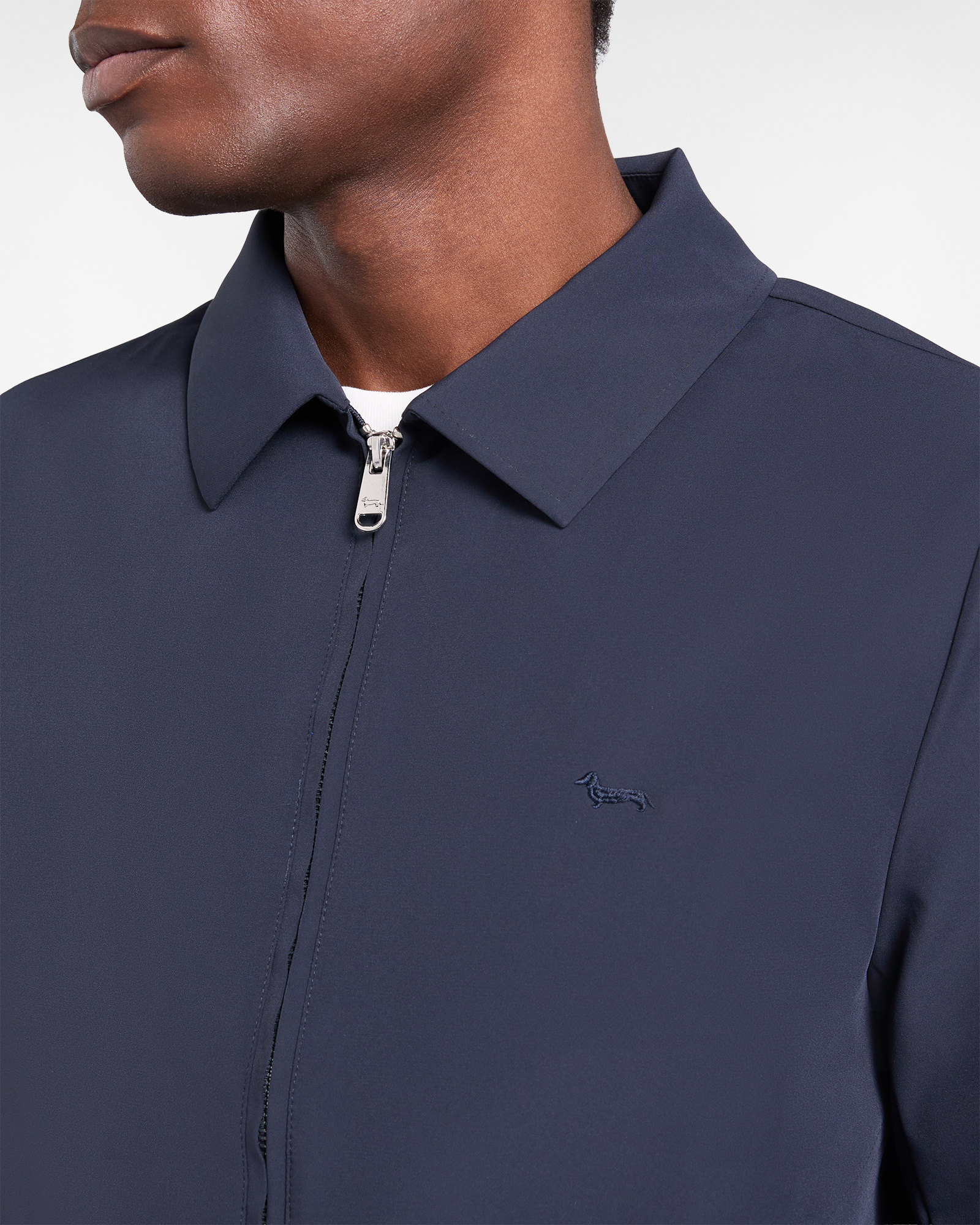 Giacca Uomo leggera in Nylon Stretch, Blu Navy, large image number 2