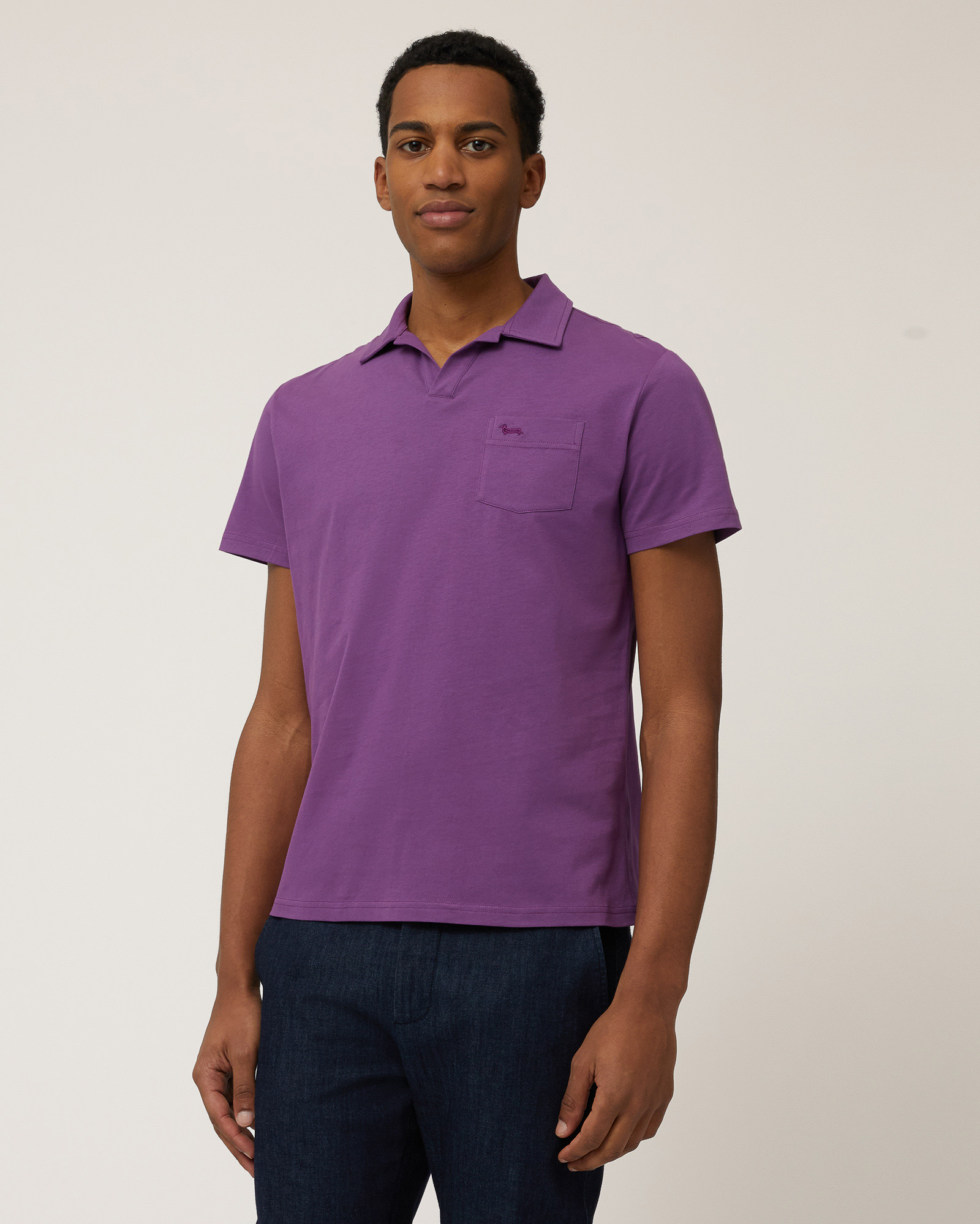 Jersey Polo with Breast Pocket
