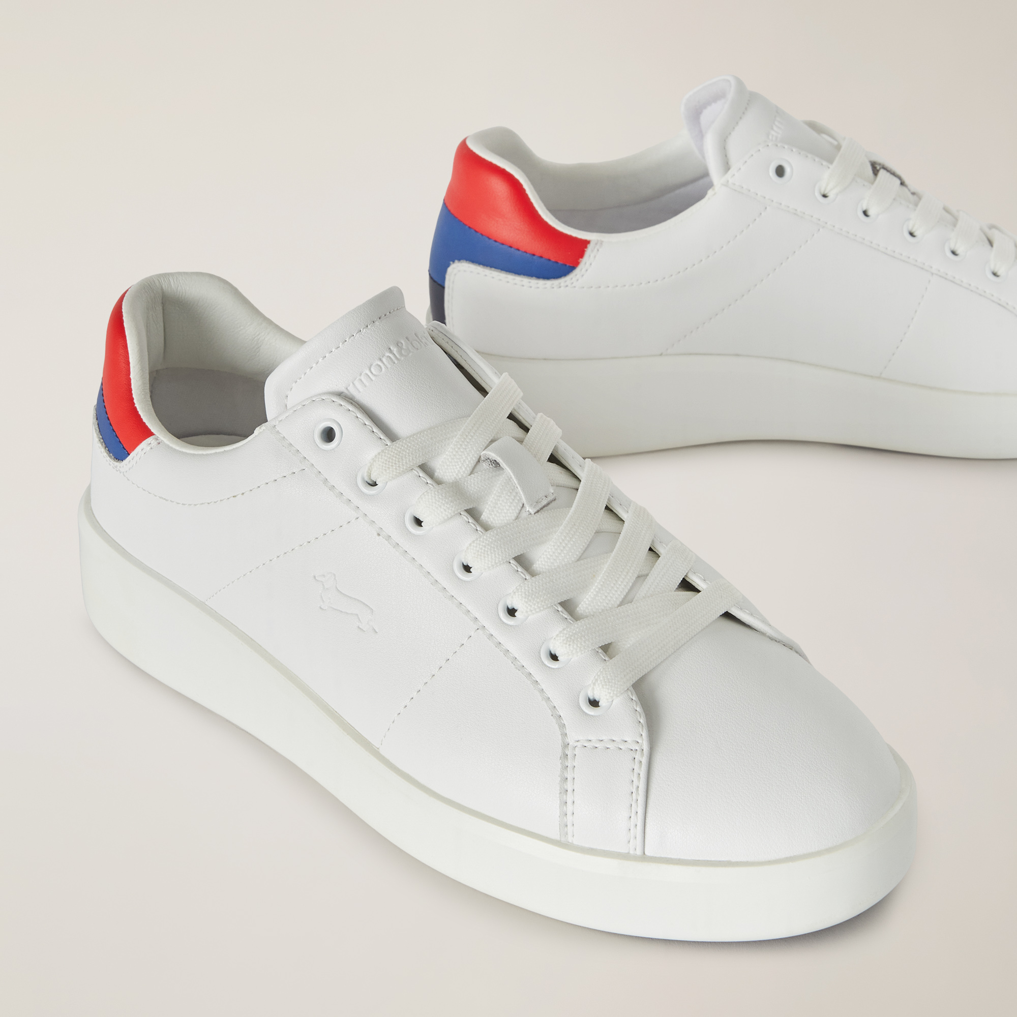 Sneaker with Oversize Sole, White/Red, large image number 3