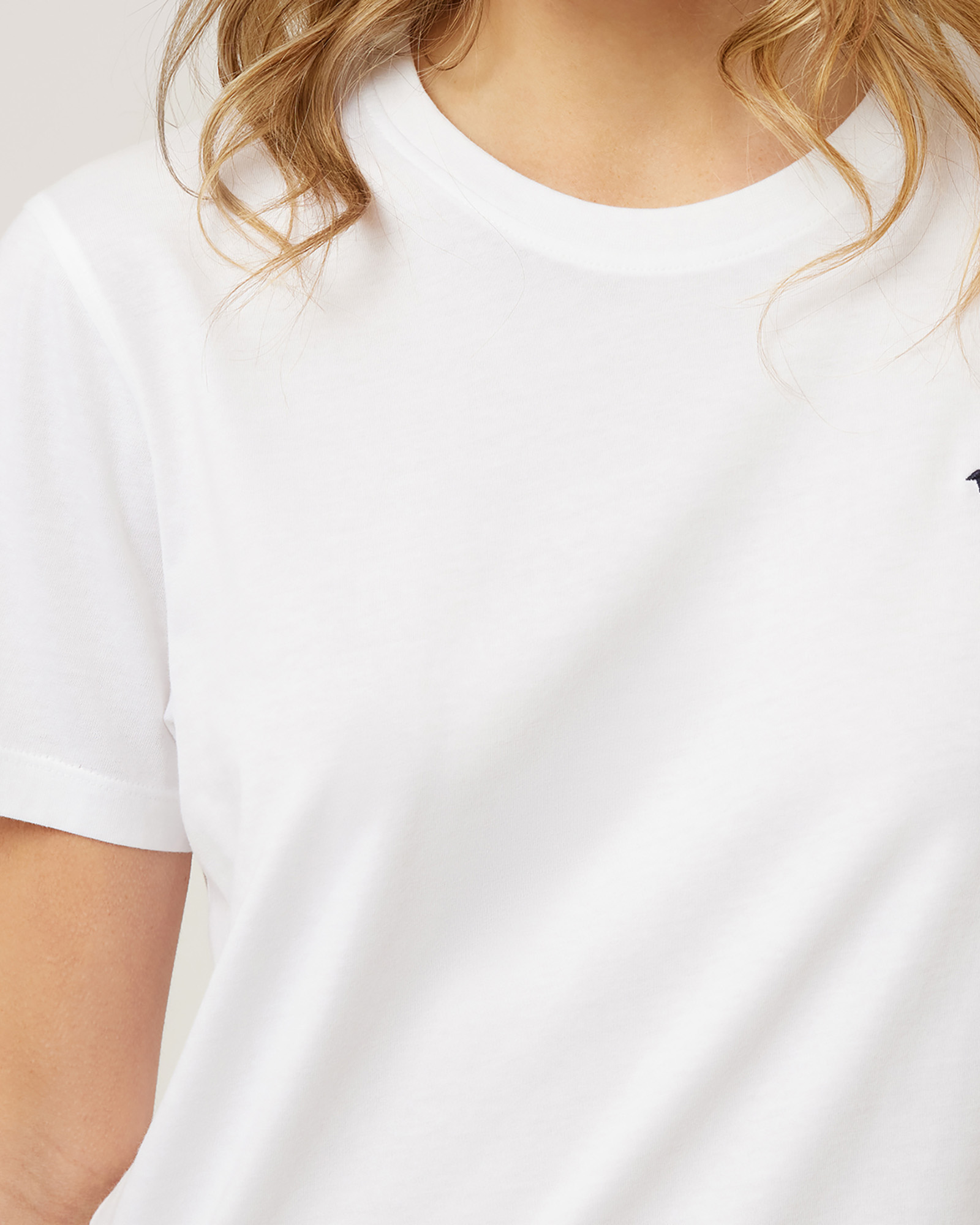 T-shirt with Dachshund Embroidery, White, large image number 2