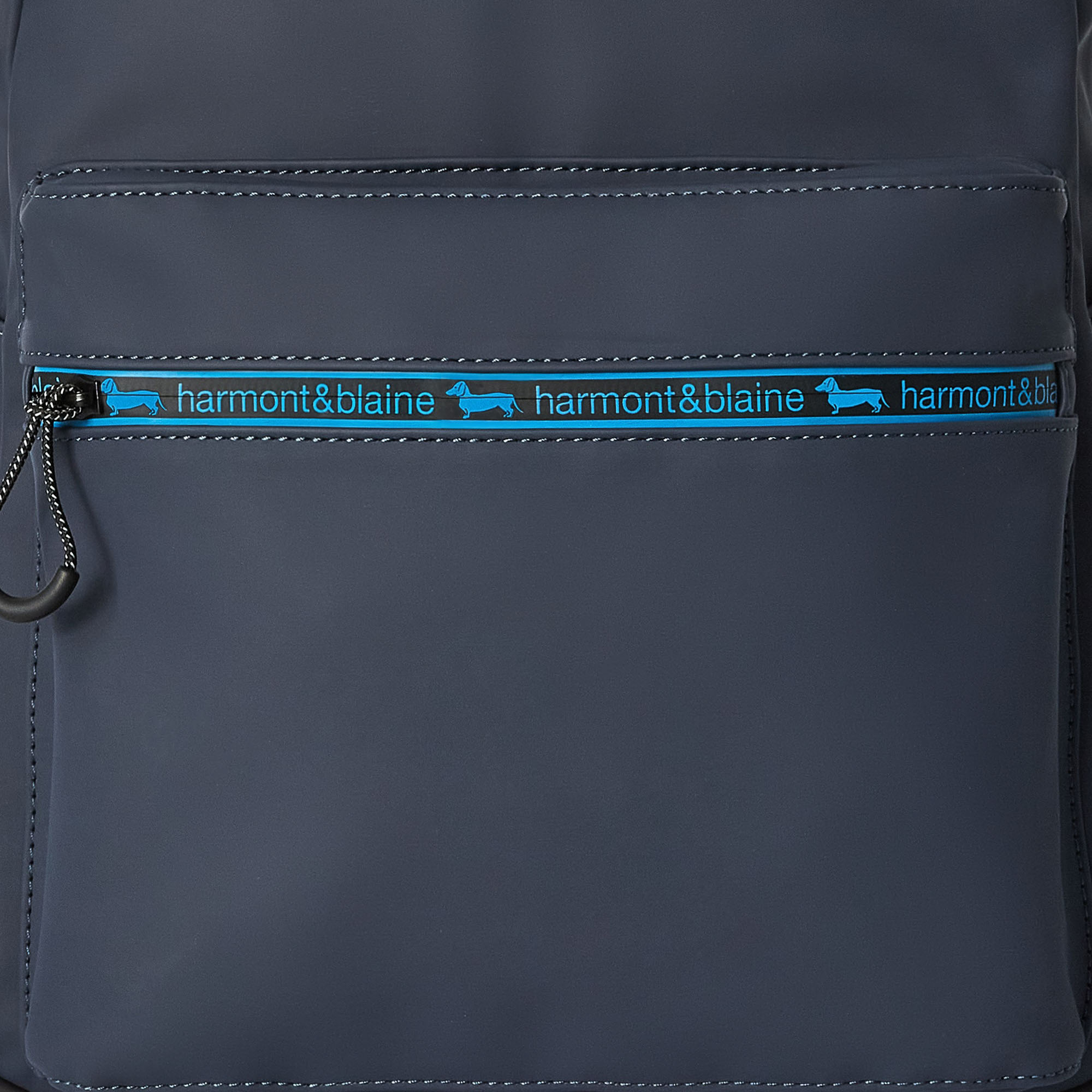 Zaino Con Lettering E Logo, Blu Navy, large image number 2