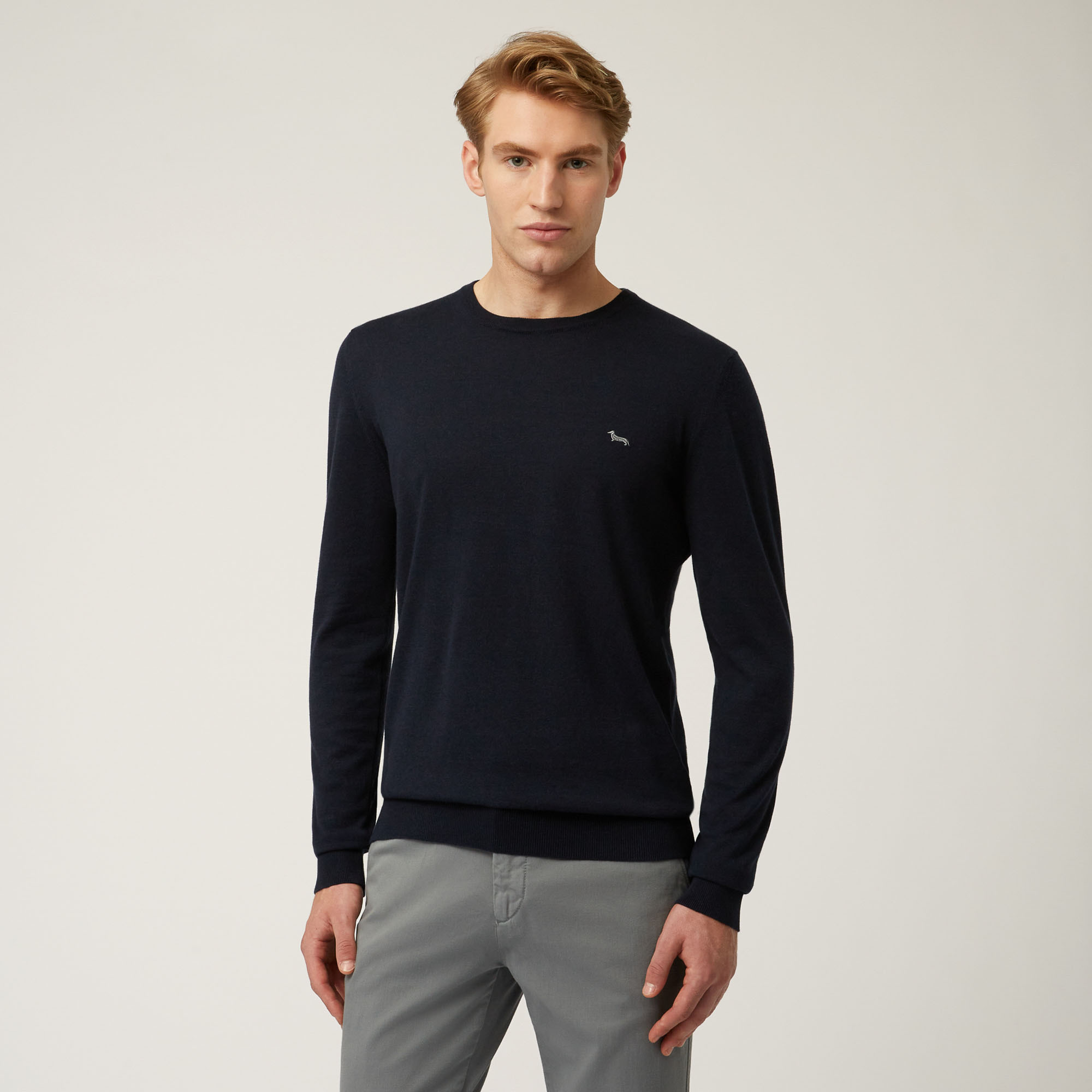 Essentials cotton and cashmere sweater, Blue, large image number 0