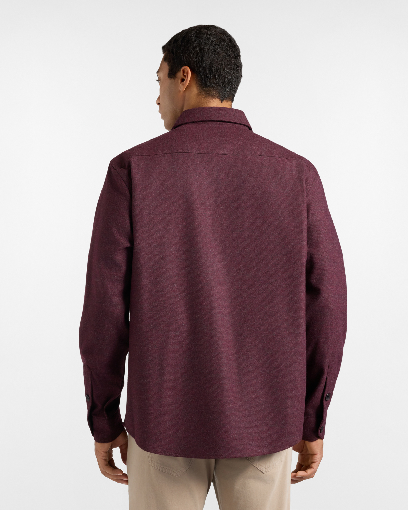 Men's oversized flannel overshirt, DARK PURPLE, large image number 2