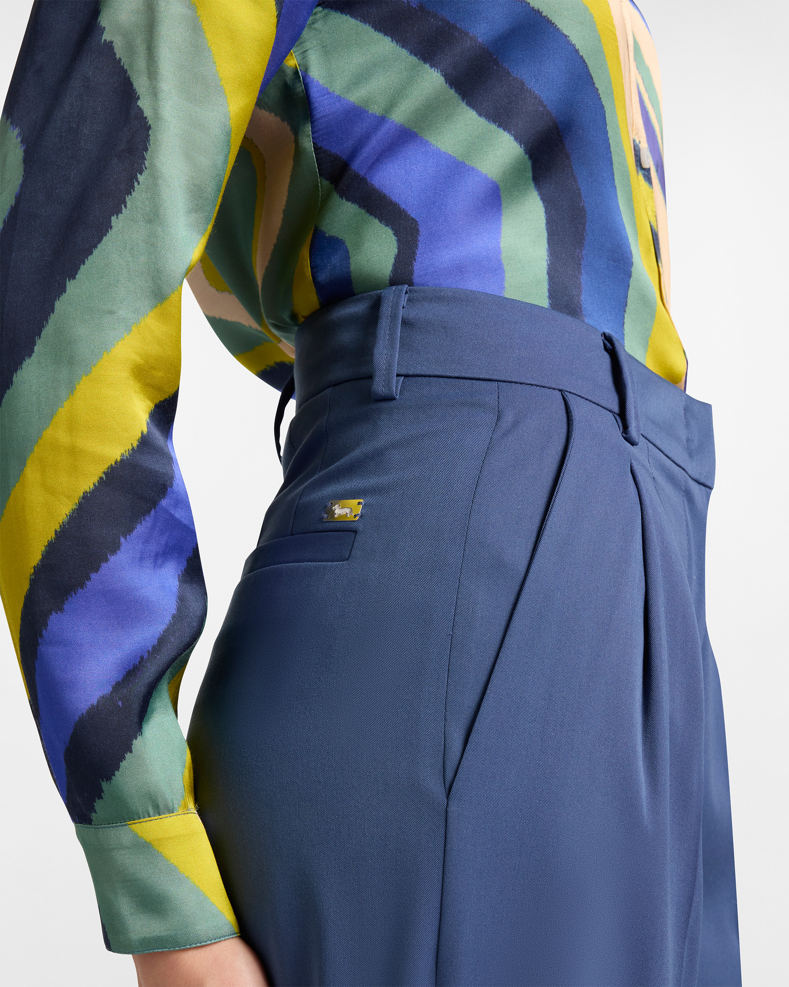 Soft Pleated Trousers, Bluette, large image number 2