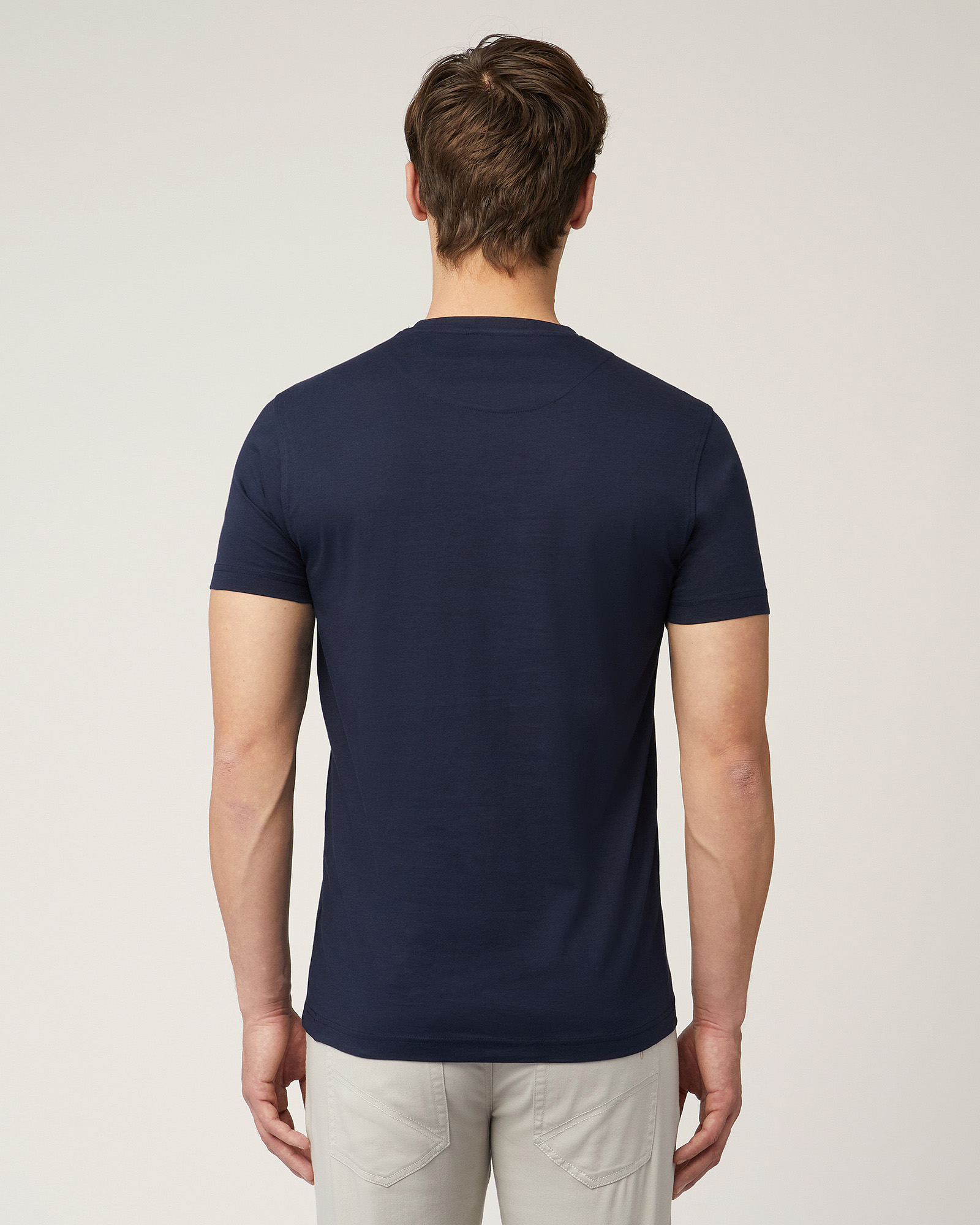 T-Shirt with Monogram, Dark Blue, large image number 1
