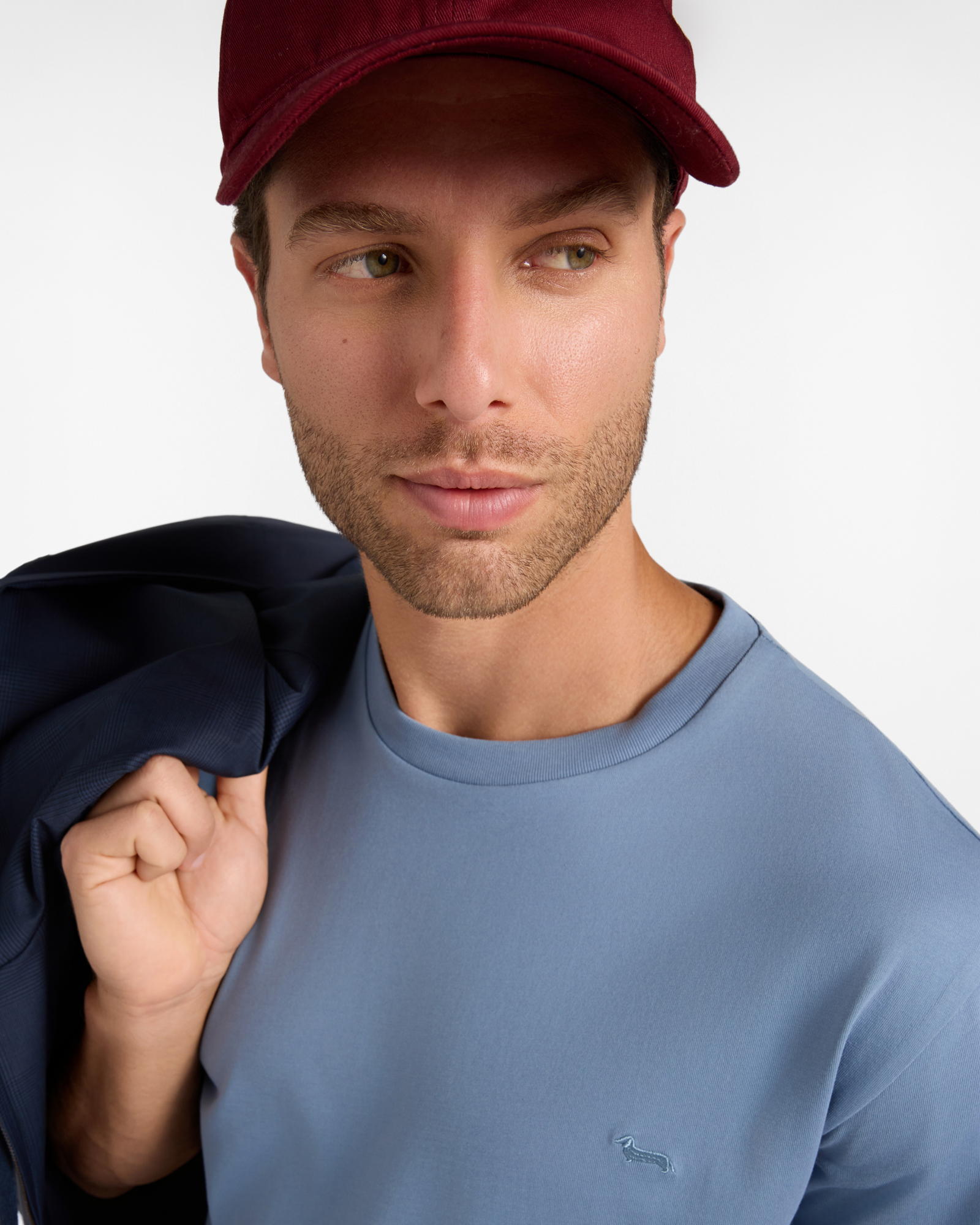 Men's relaxed-fit T-shirt in 100% pure cotton, LIGHT BLUE, large image number 2