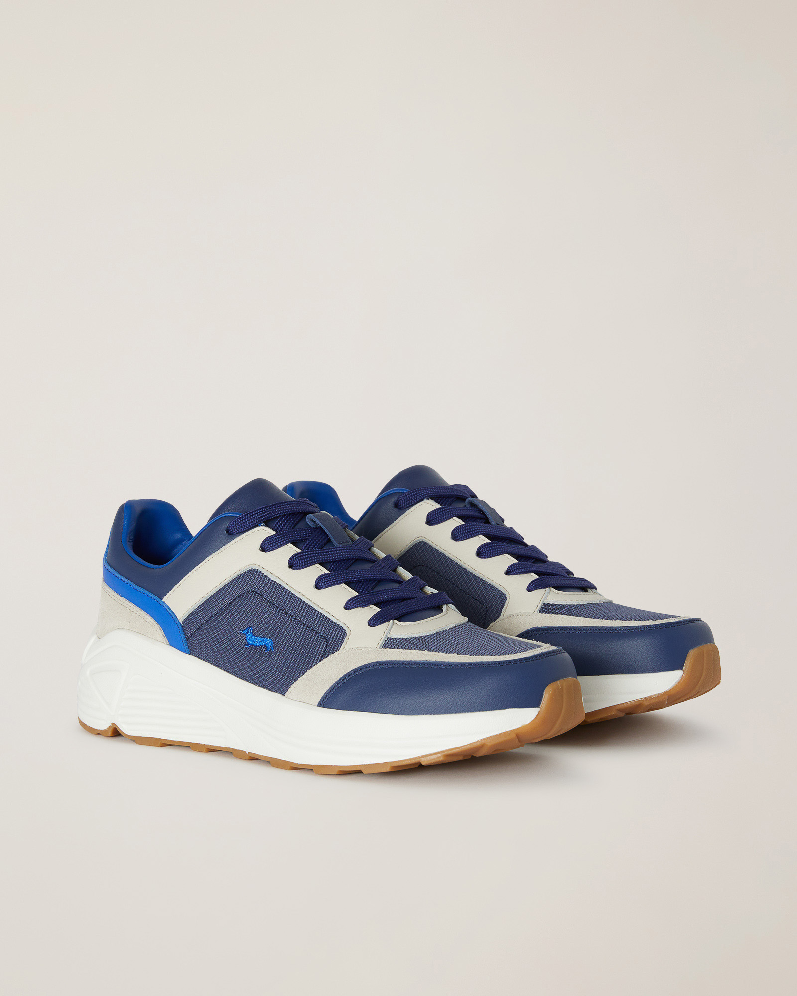 Multi-Material Sneakers, China Blue, large image number 1