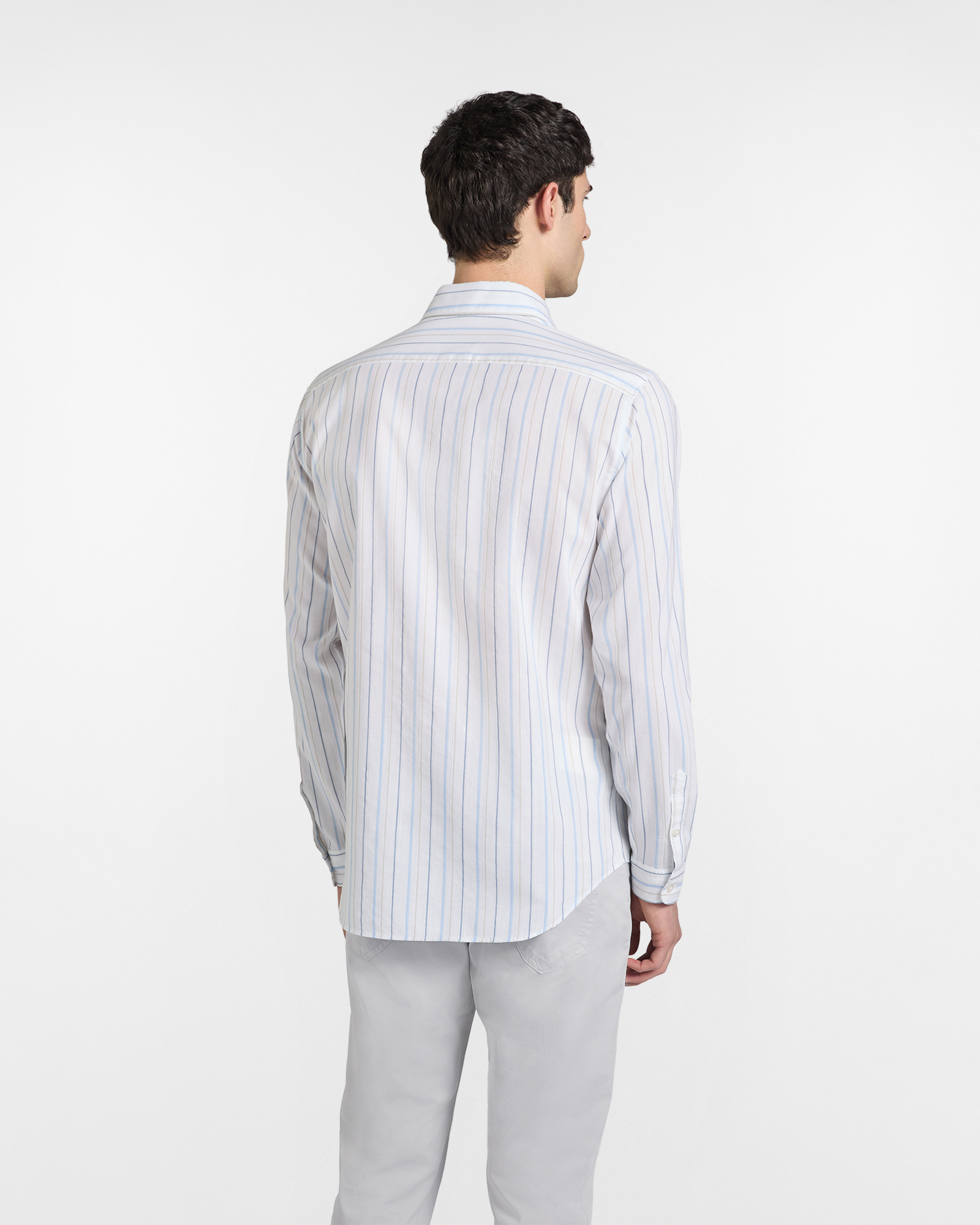 Striped super light shirt, Celeste, large image number 2