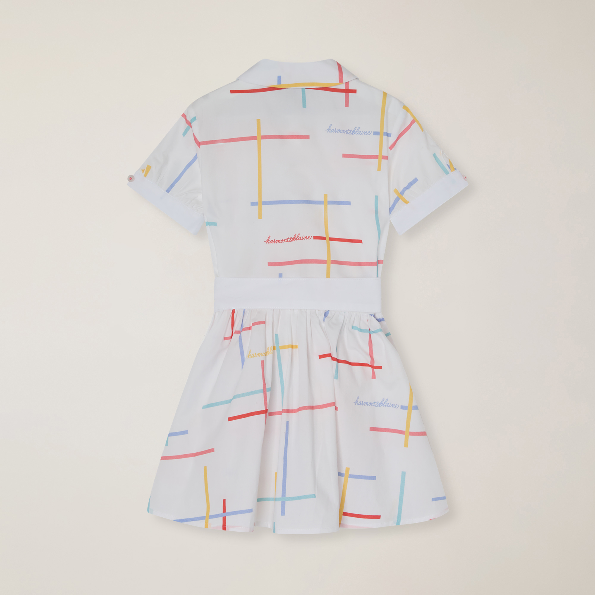 Shirt dress with belt
