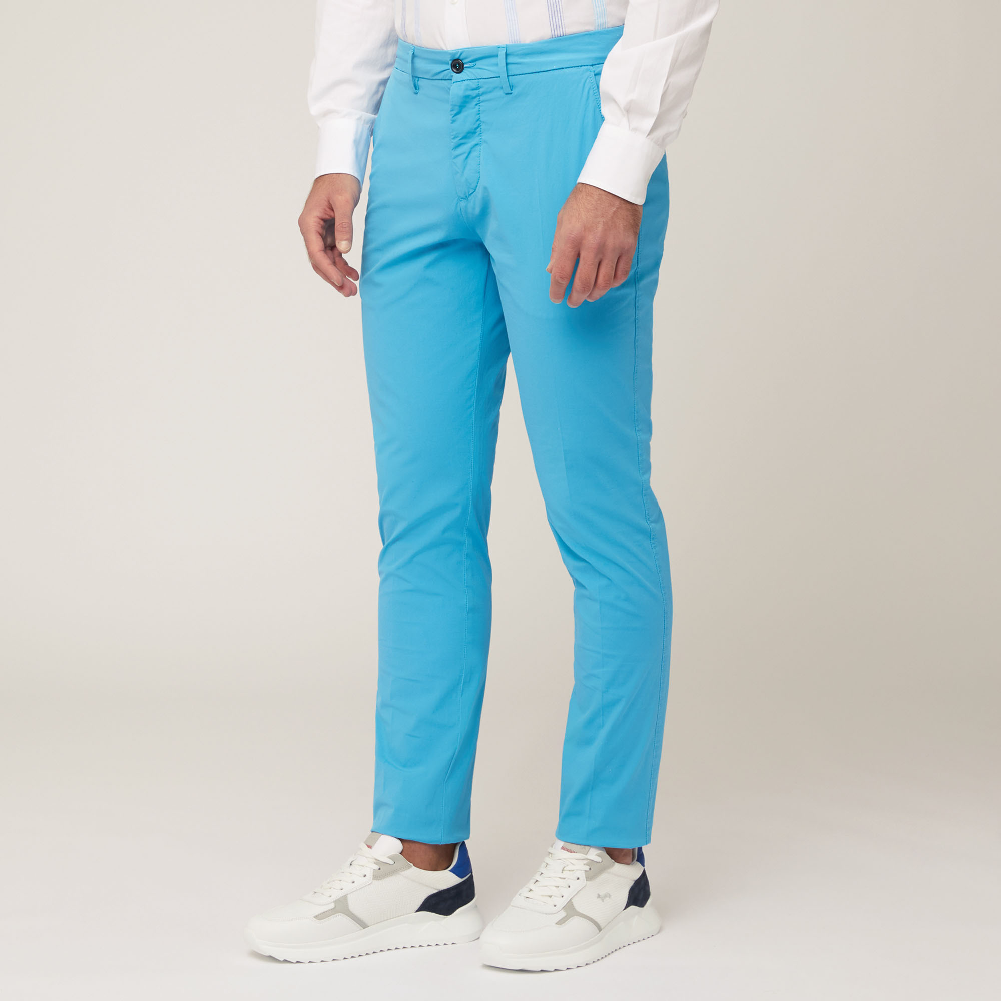Nylon Uneven Chino Pants
