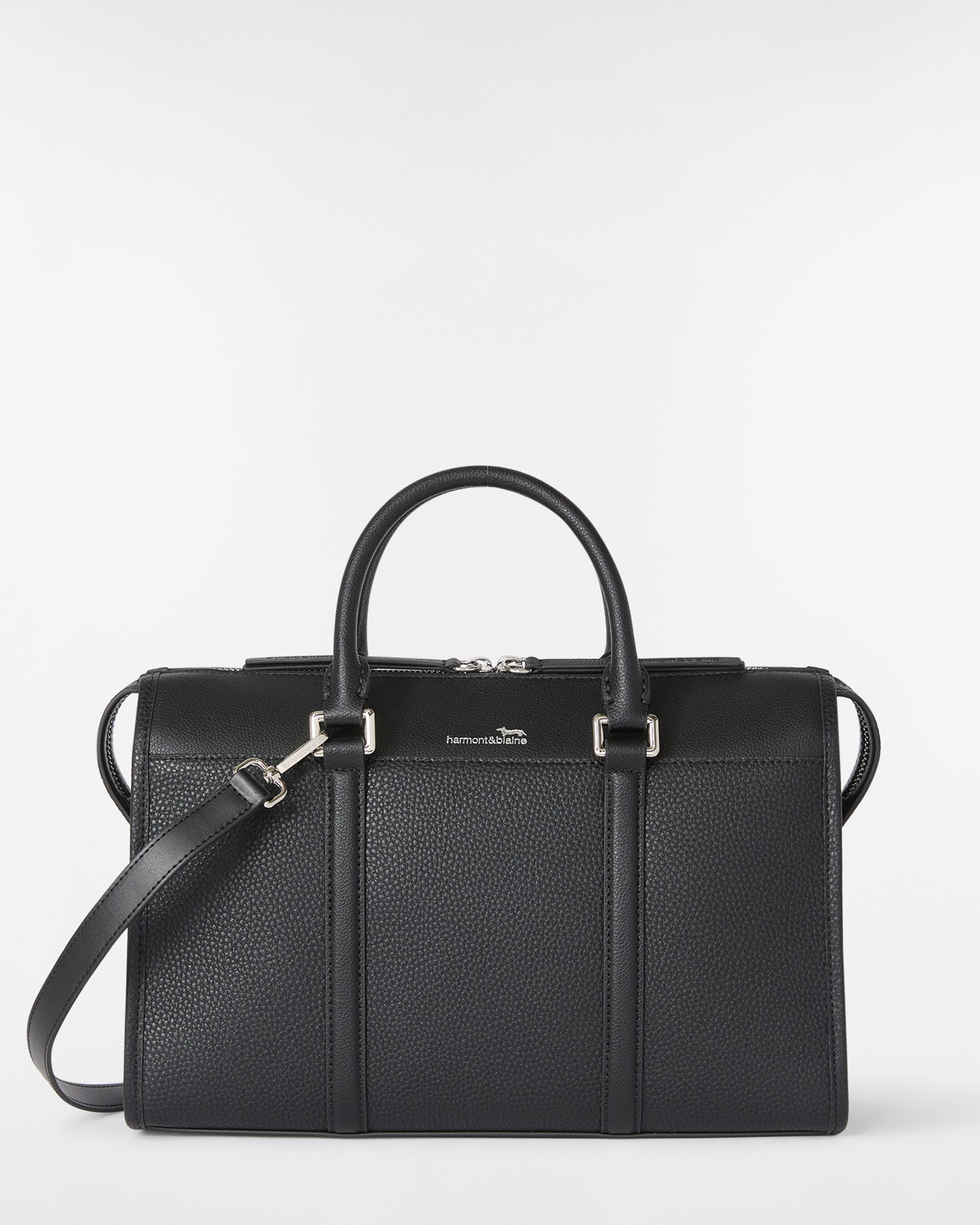 Small Blaine Mania Bag in Hammered Effect, Black, large