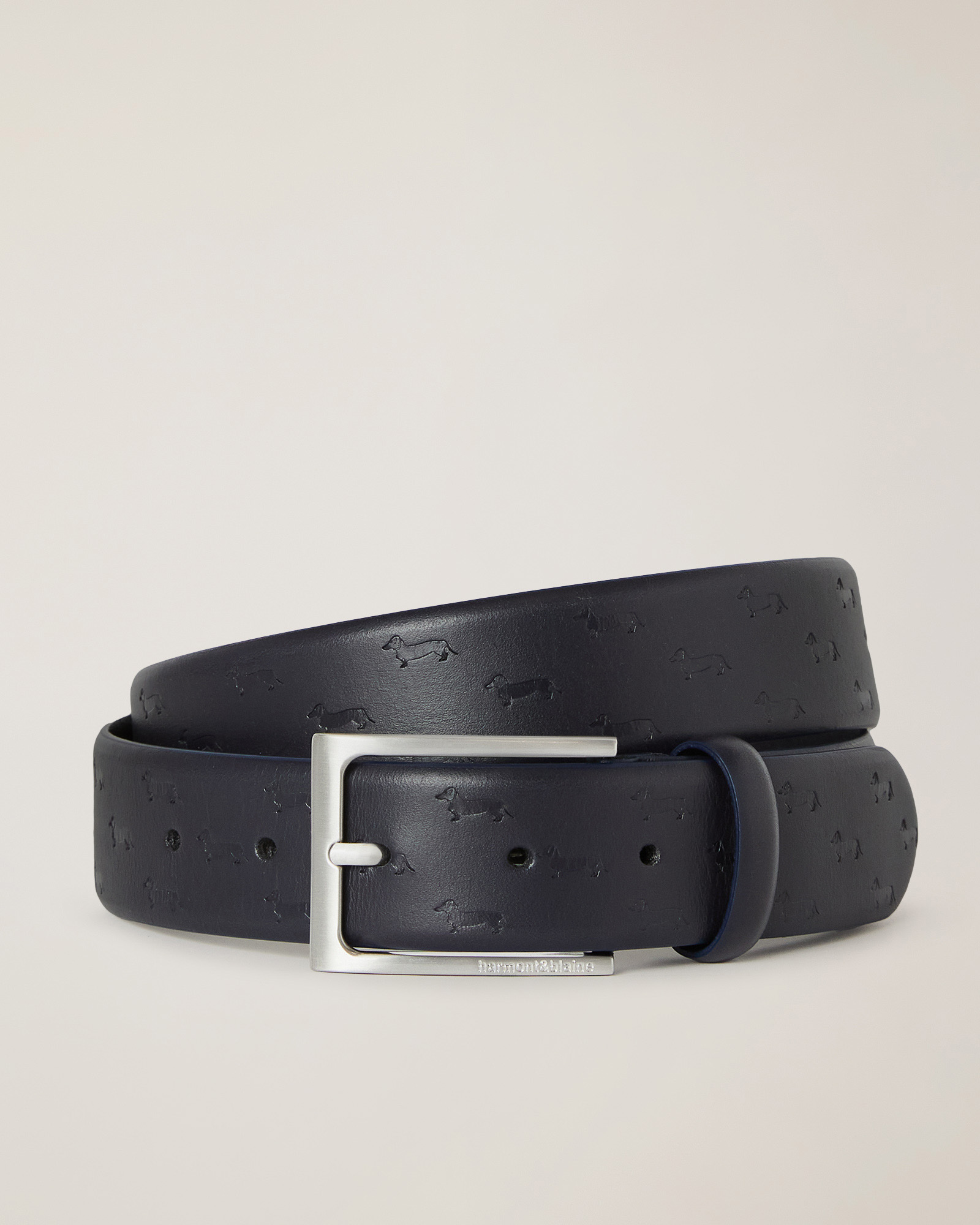 Crackle-Effect Leather Belt