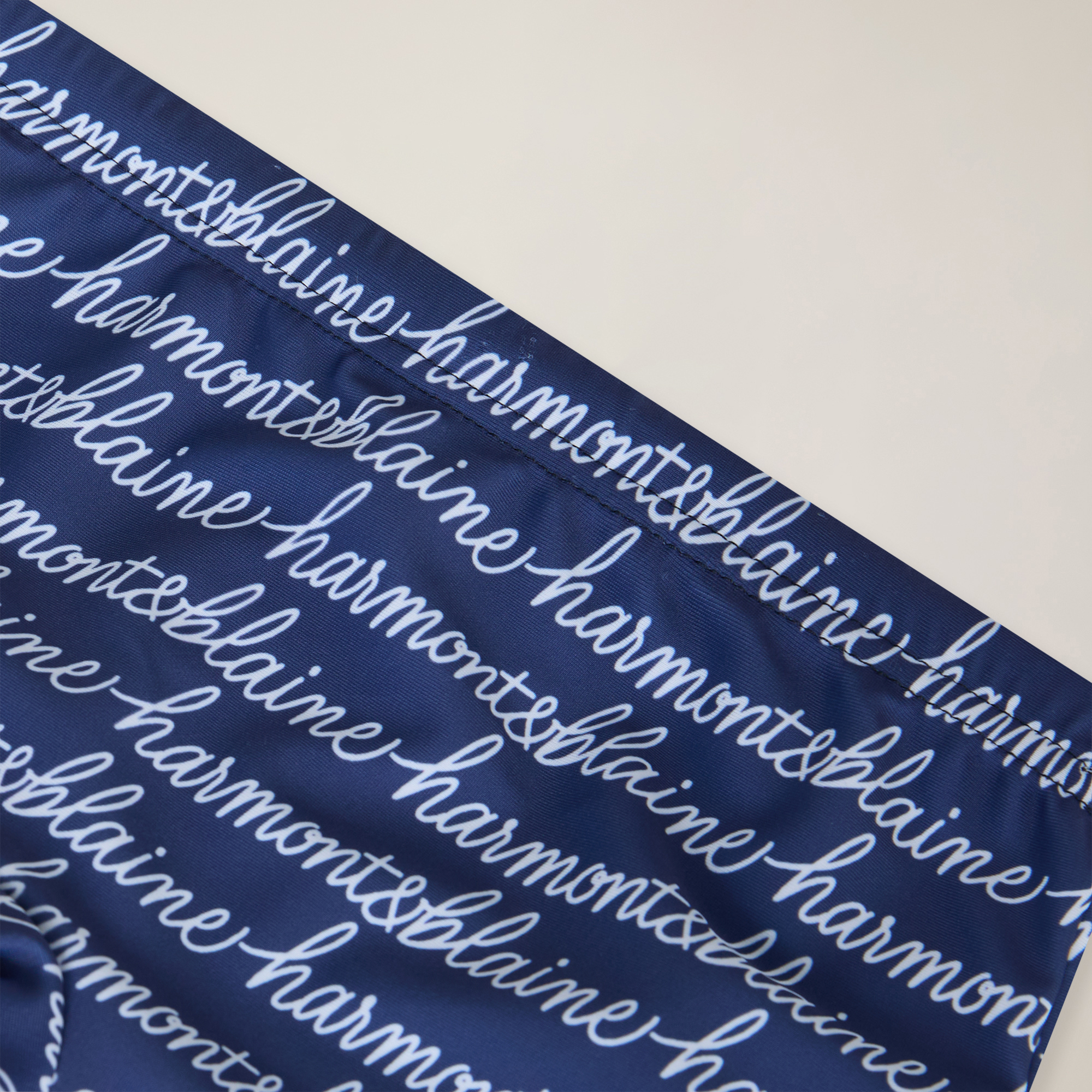 Lettering print swimsuit , Navy Blue, large image number 2