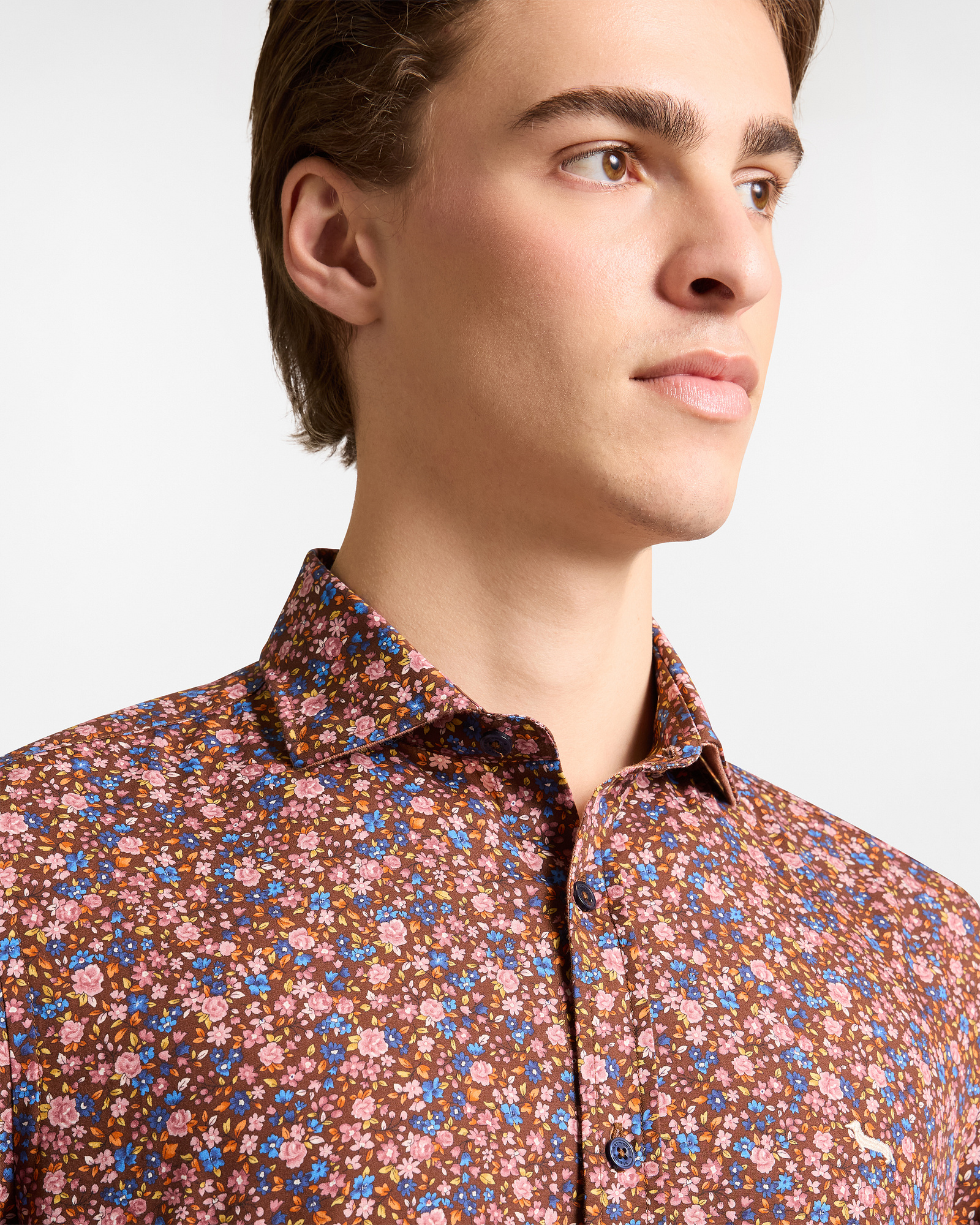 Camicia A Fiorellini, Rosa Antico, large image number 2