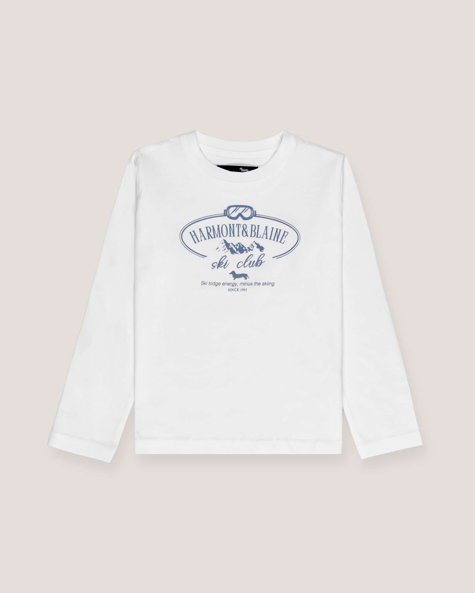 Long-sleeve t-shirt with ski print