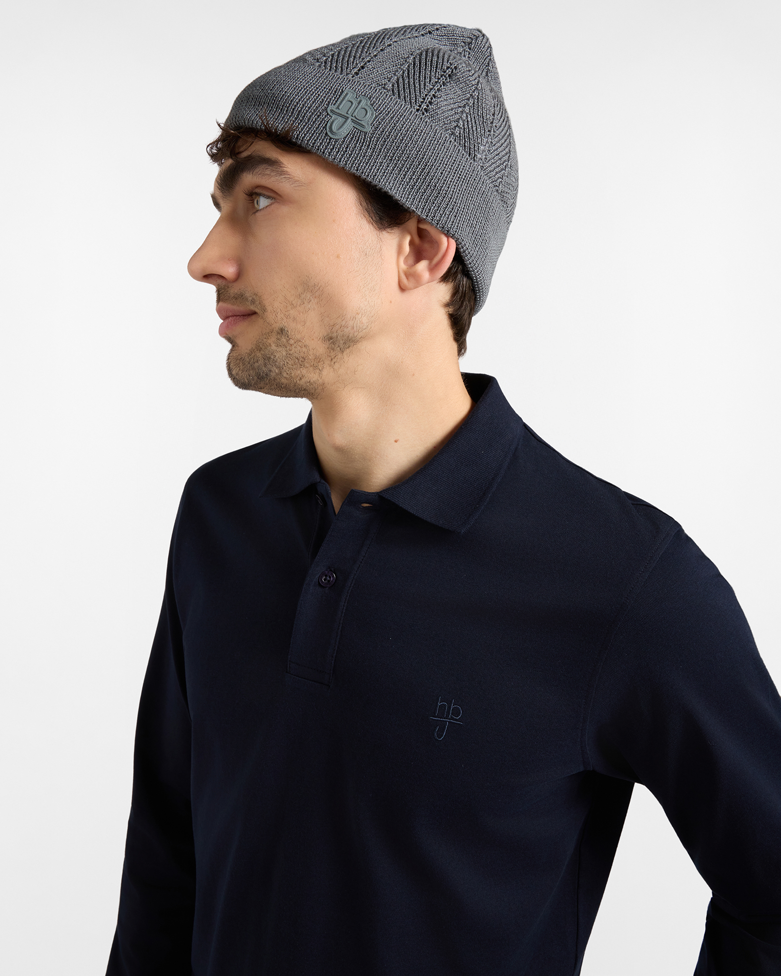 Berretto HBJ Uomo con Patch Logo Grigio