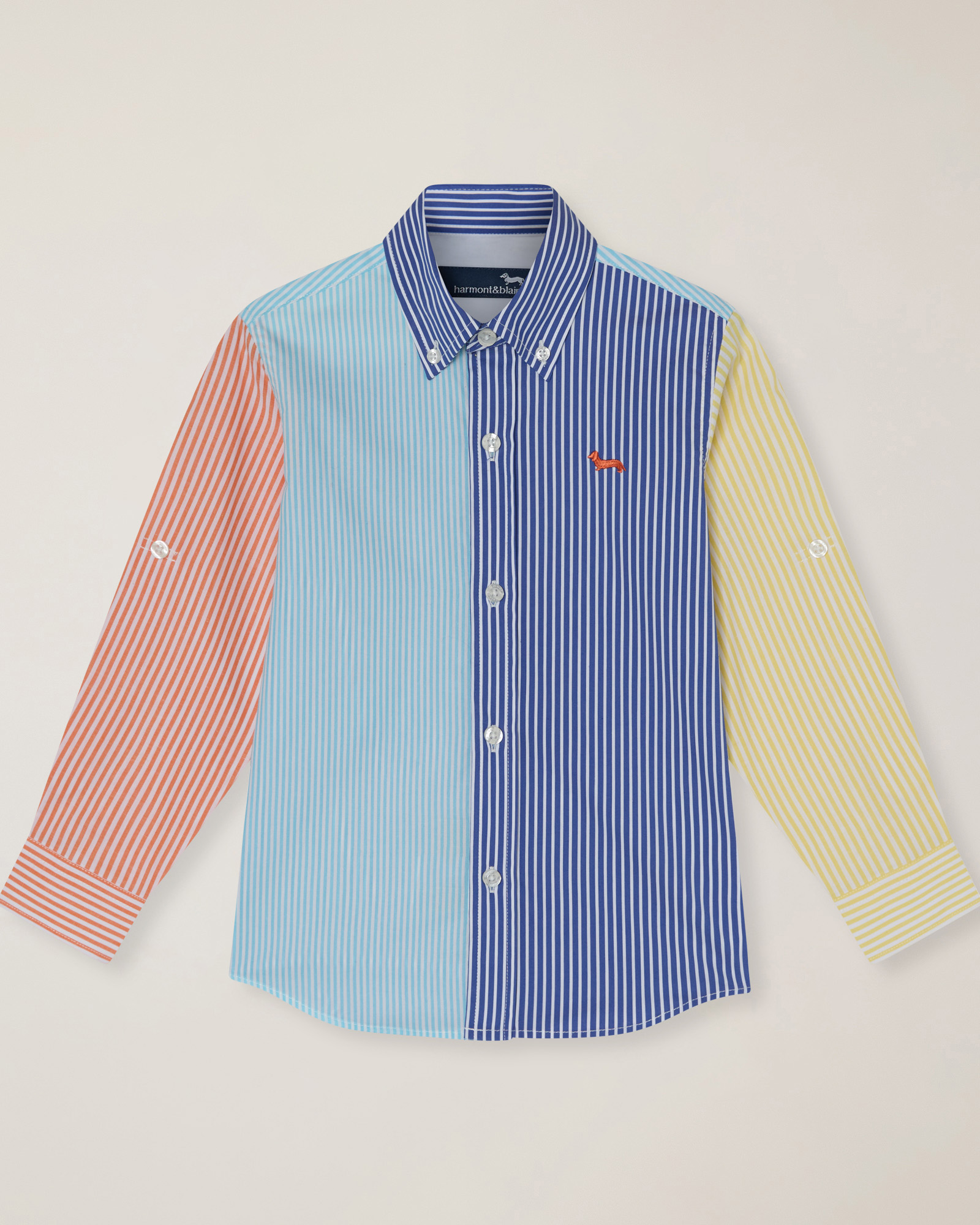 Camicia patchwork di righe