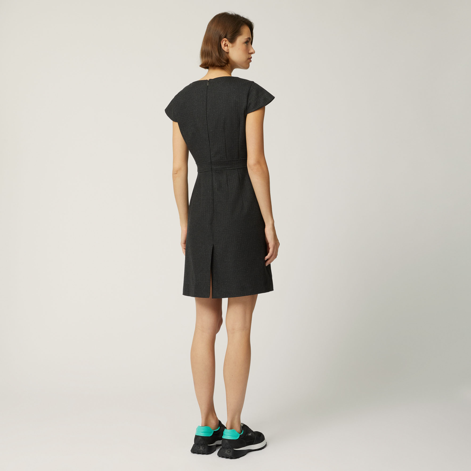 Sheath Dress With Back Slit, Grey, large image number 1