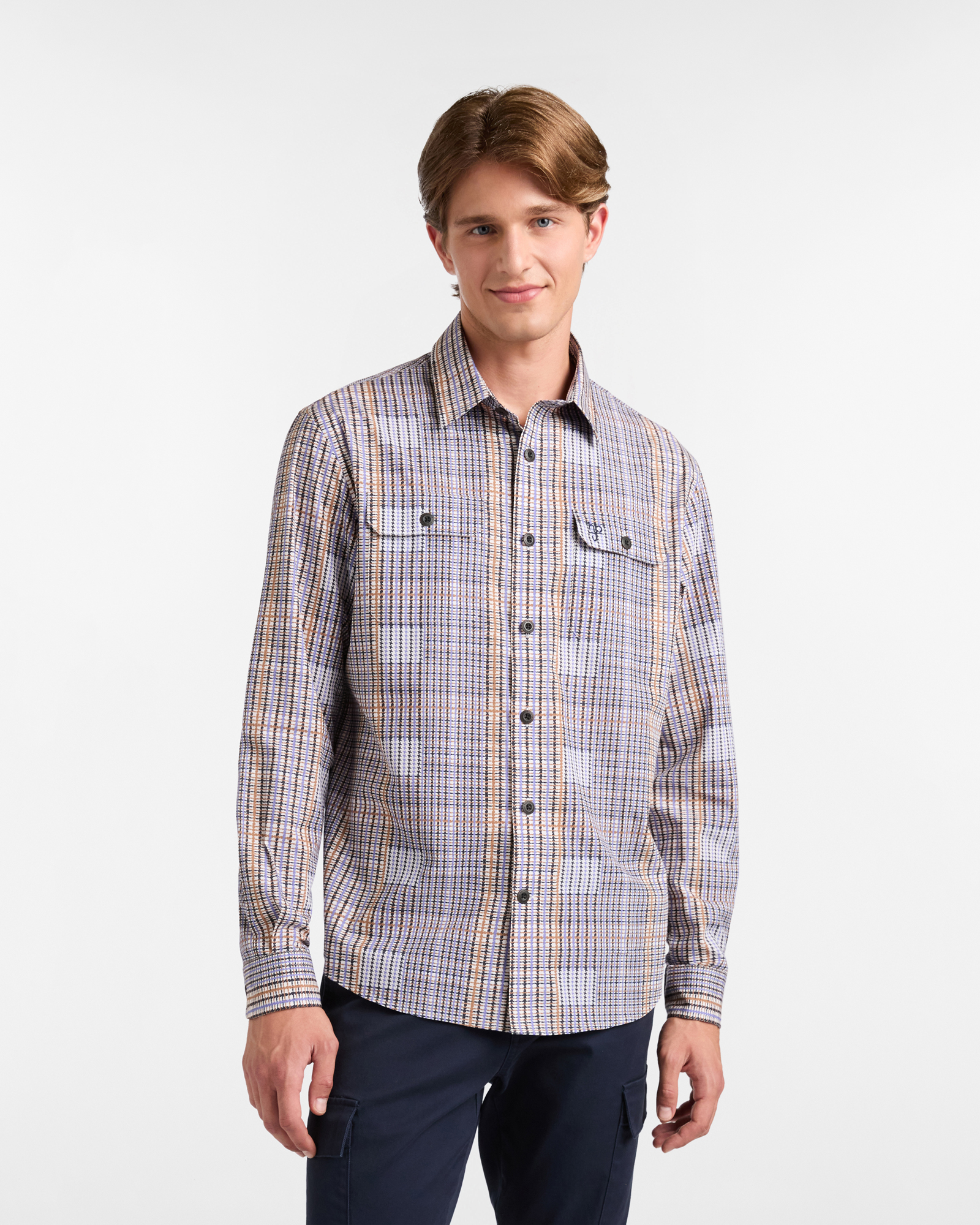 Overshirt a Quadri