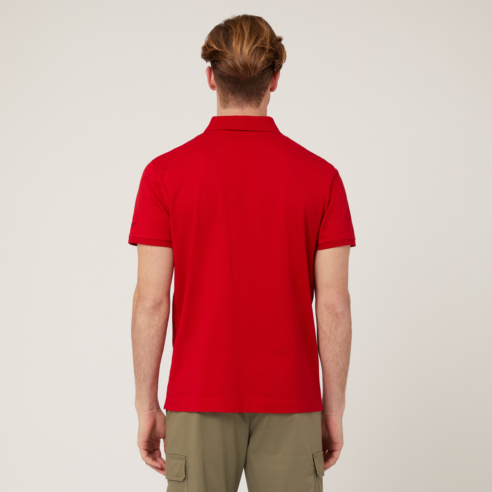 Poloshirt mit Lettering und Logo, Rot, large image number 1
