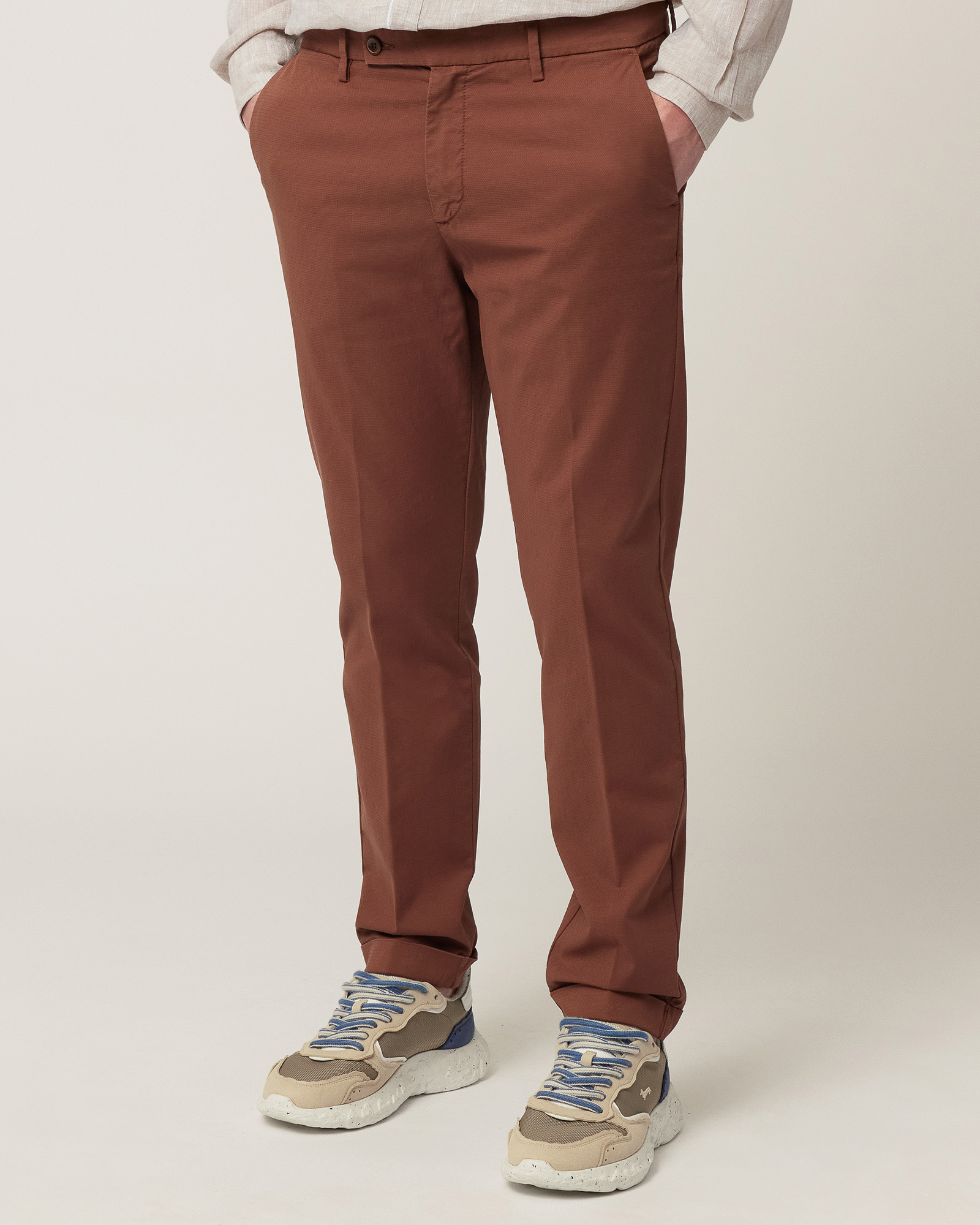 De-stressed Fit Chino Pants, Siena Color, large