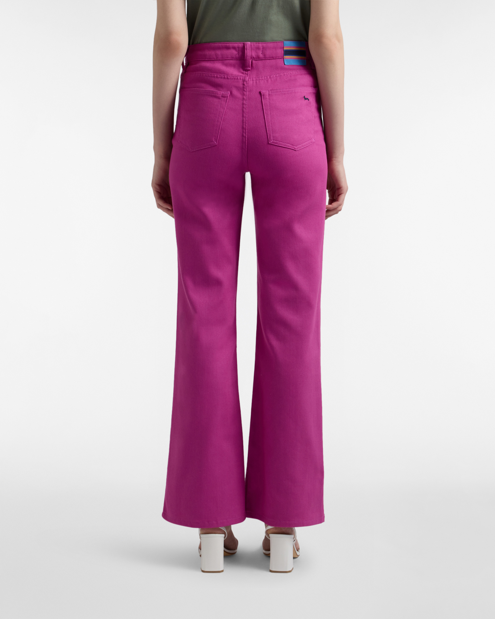 Women's high-waisted five-pocket cotton pants