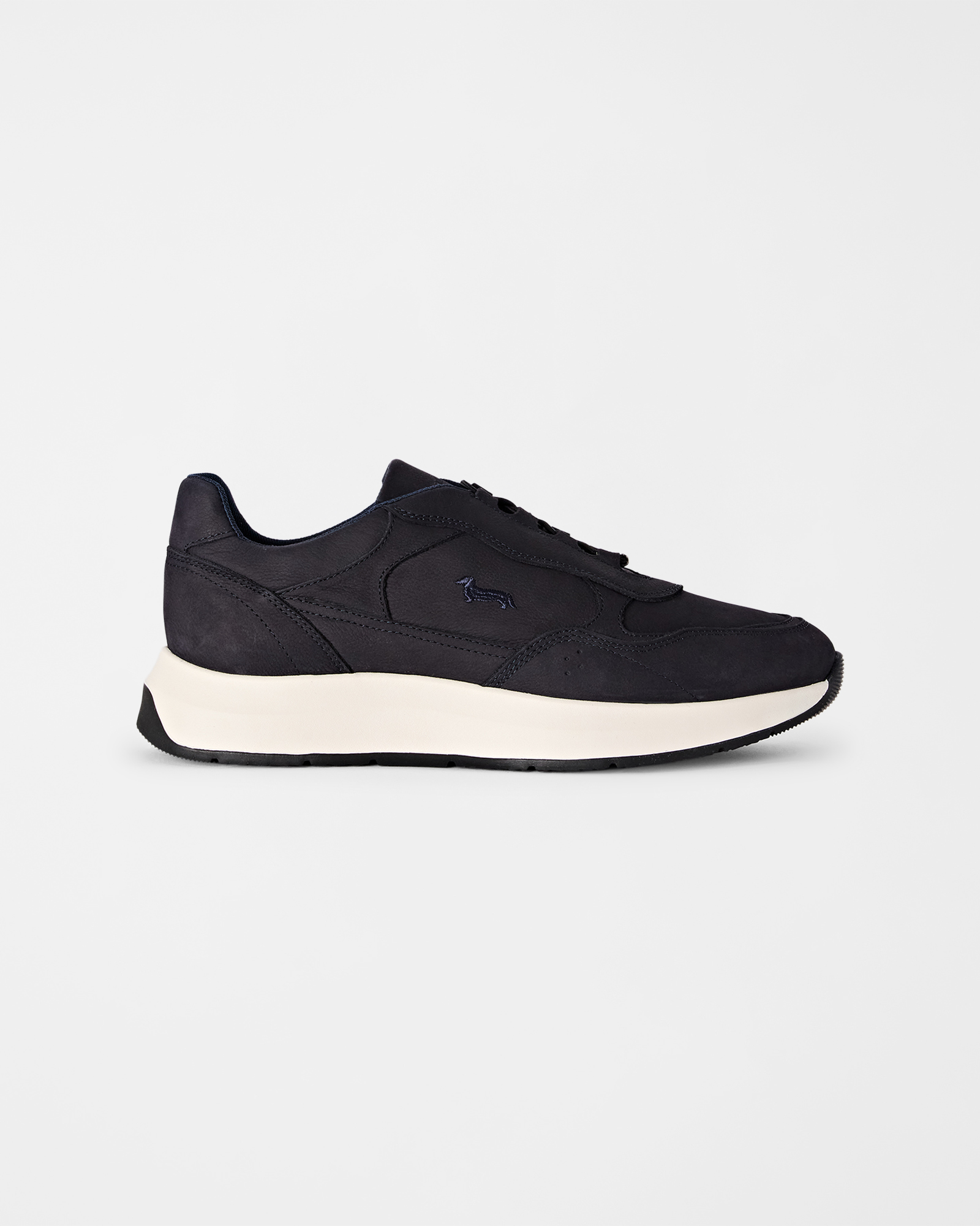 Men's navy blue premium nubuck slip-on sneakers