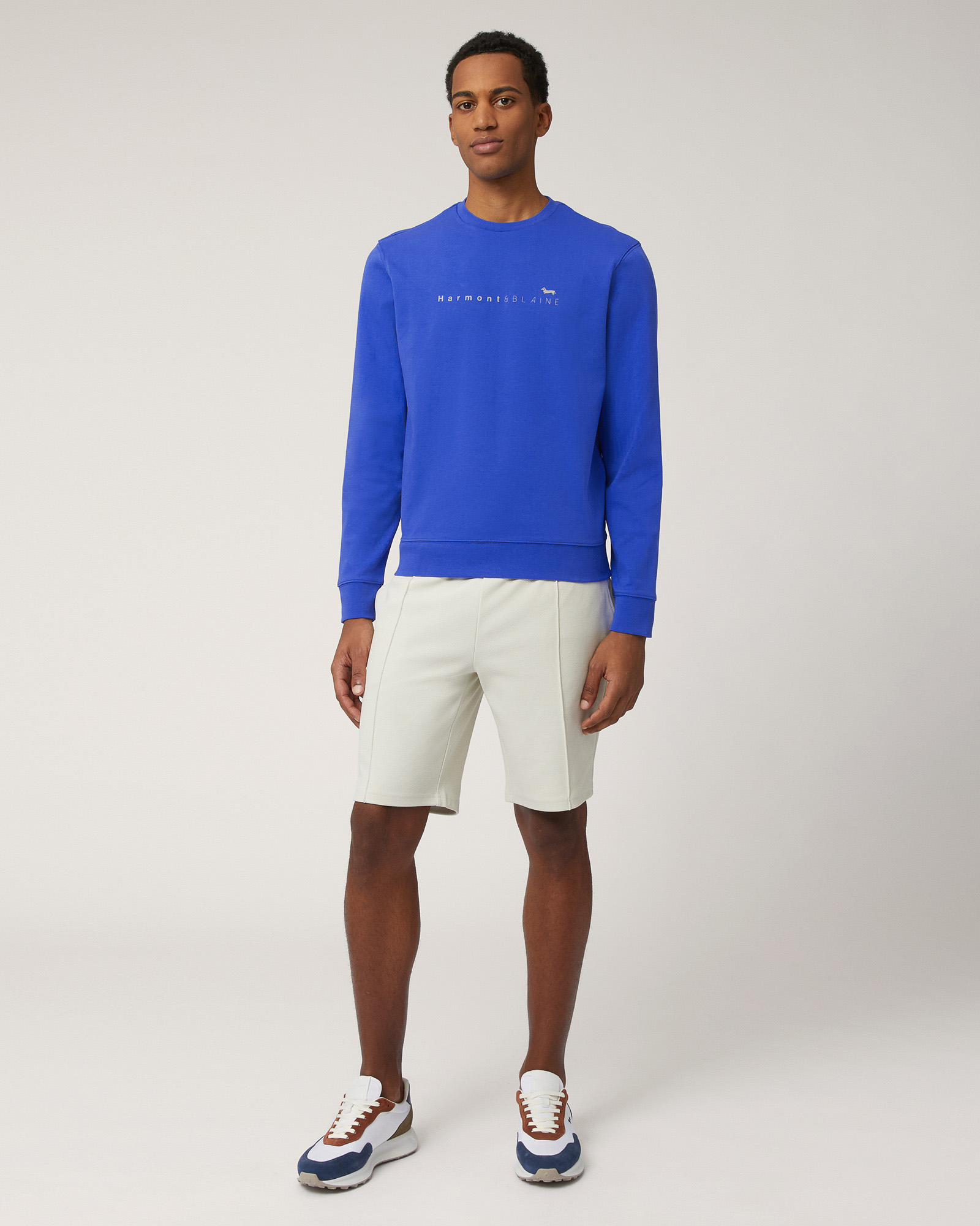 Sweatshirt with Lettering and Dachshund, Light Blue, large image number 3