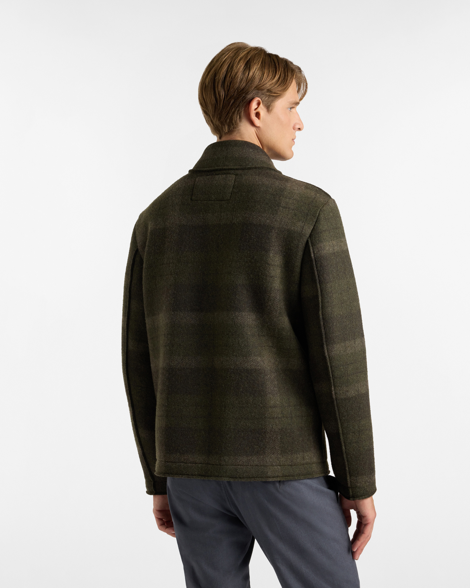 Cappotto corto con Zip e collo camicia