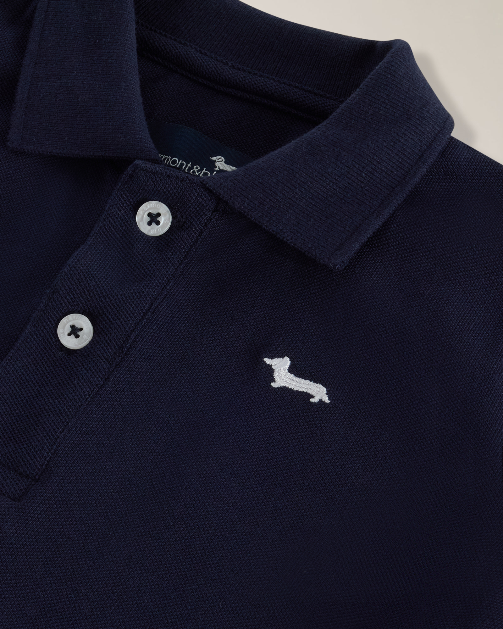 Polo piquet con ricamo logo, Blu, large image number 2