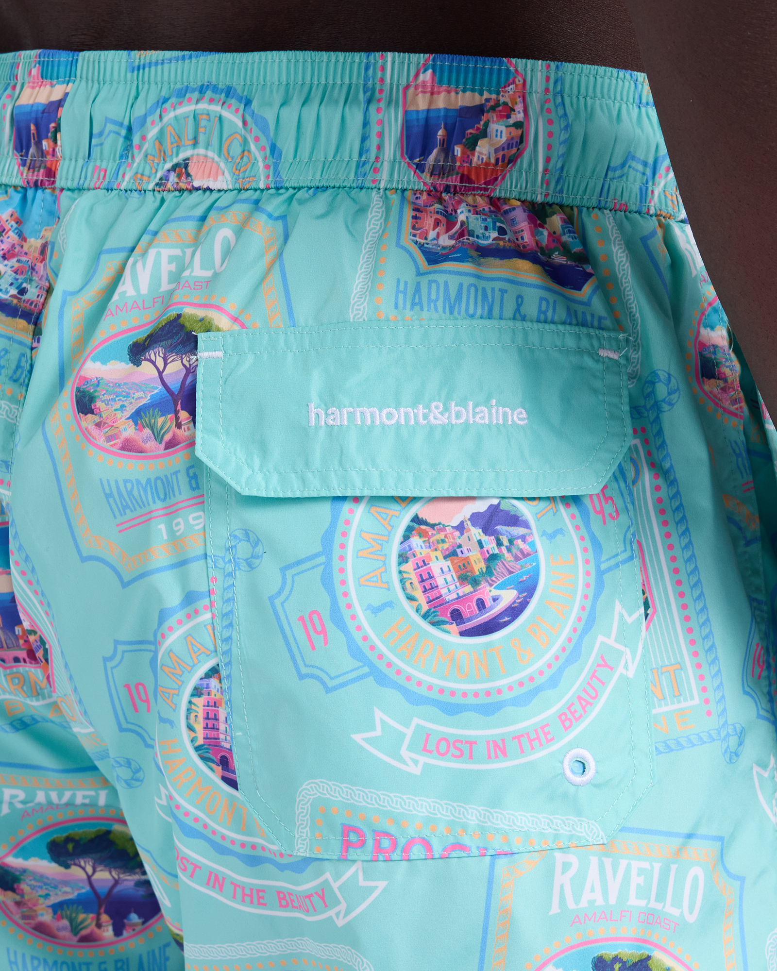 Postcard swim shorts, Green, large image number 2