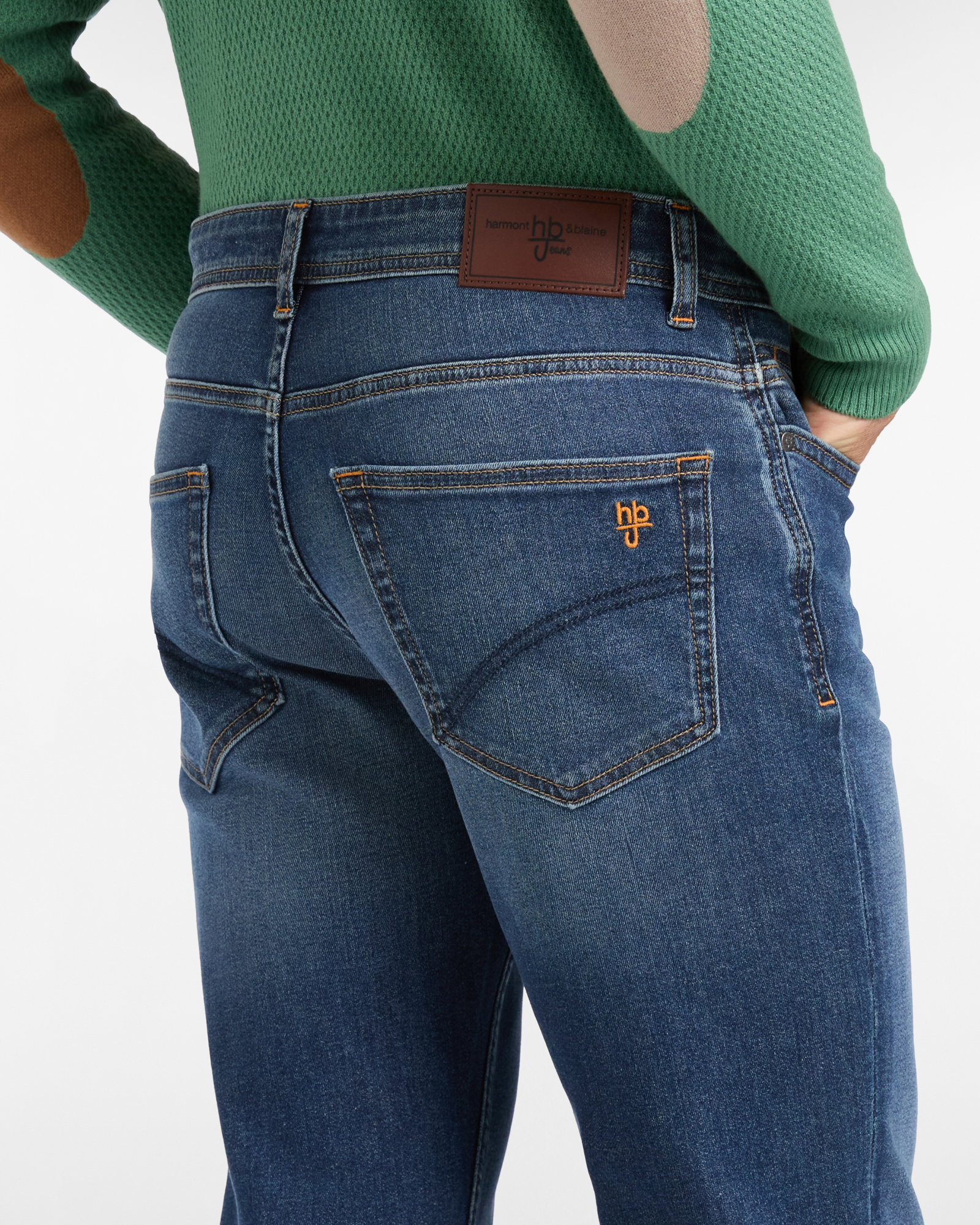 Jeans Cinque Tasche Narrow Fit in Denim Stretch, Blu Denim, large image number 2