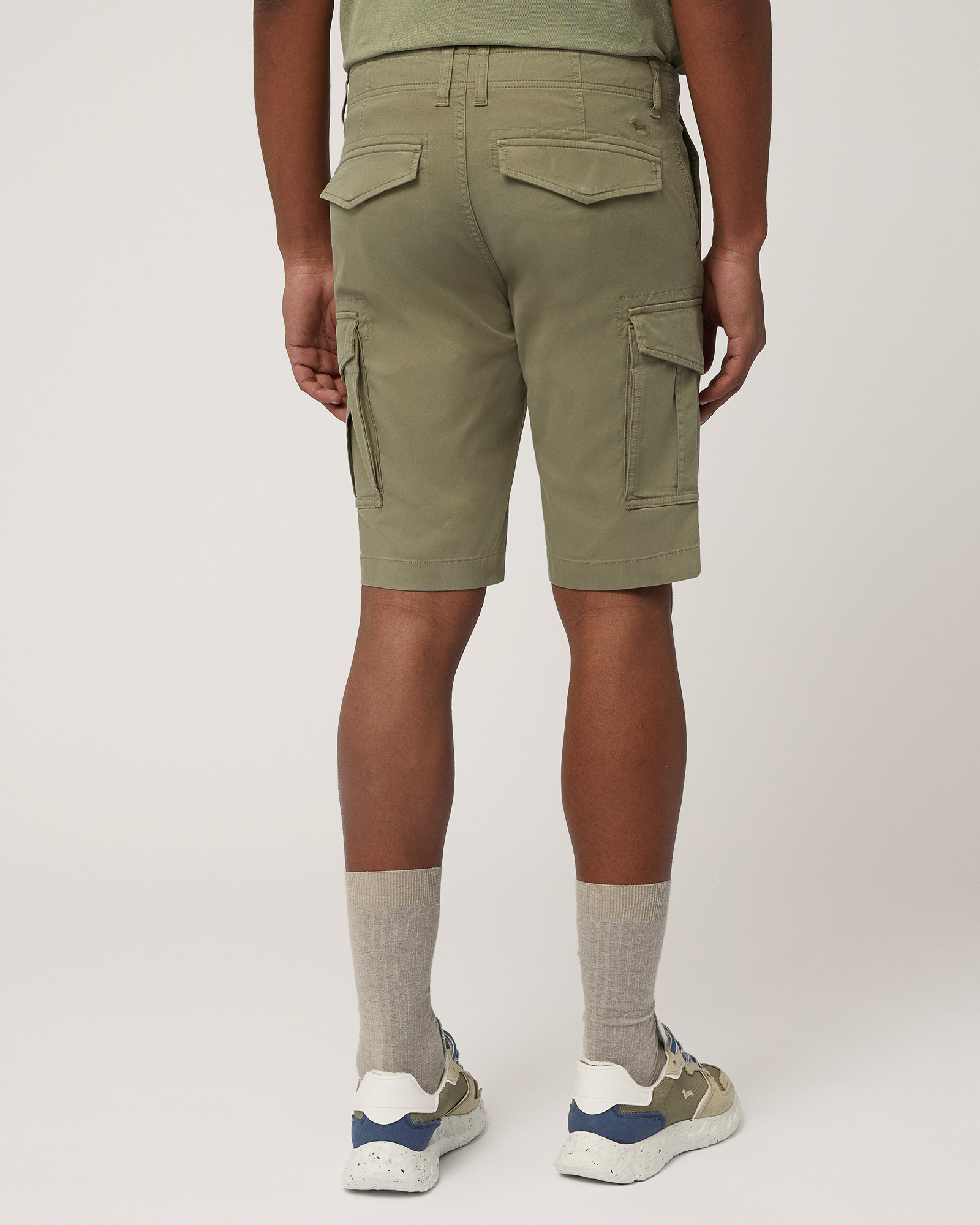 Bermuda Cargo En Coton, Vert militaire, large image number 1
