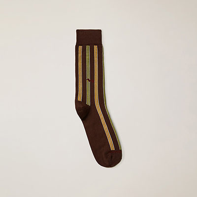 Prisma Project Striped Socks With Dachshund Motif