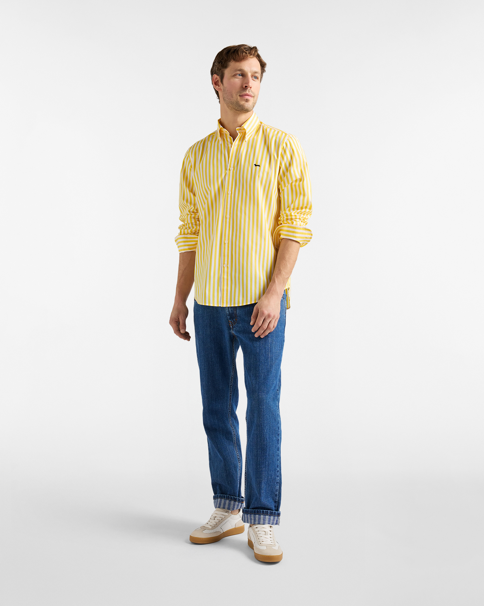 Men's "Sorbet" striped shirt, Yellow, large image number 3