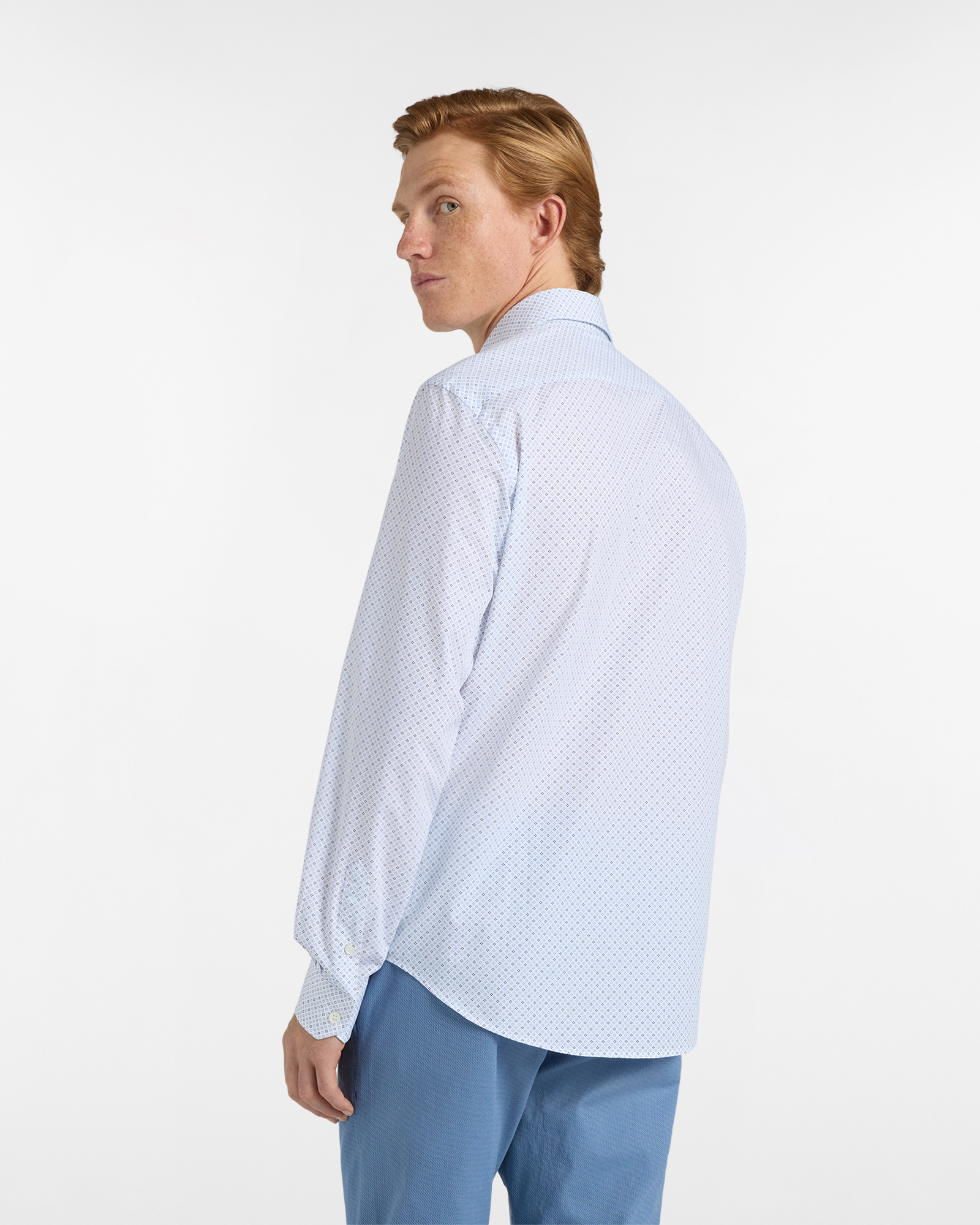 Camicia Uomo Micro Stampa Narrow Fit