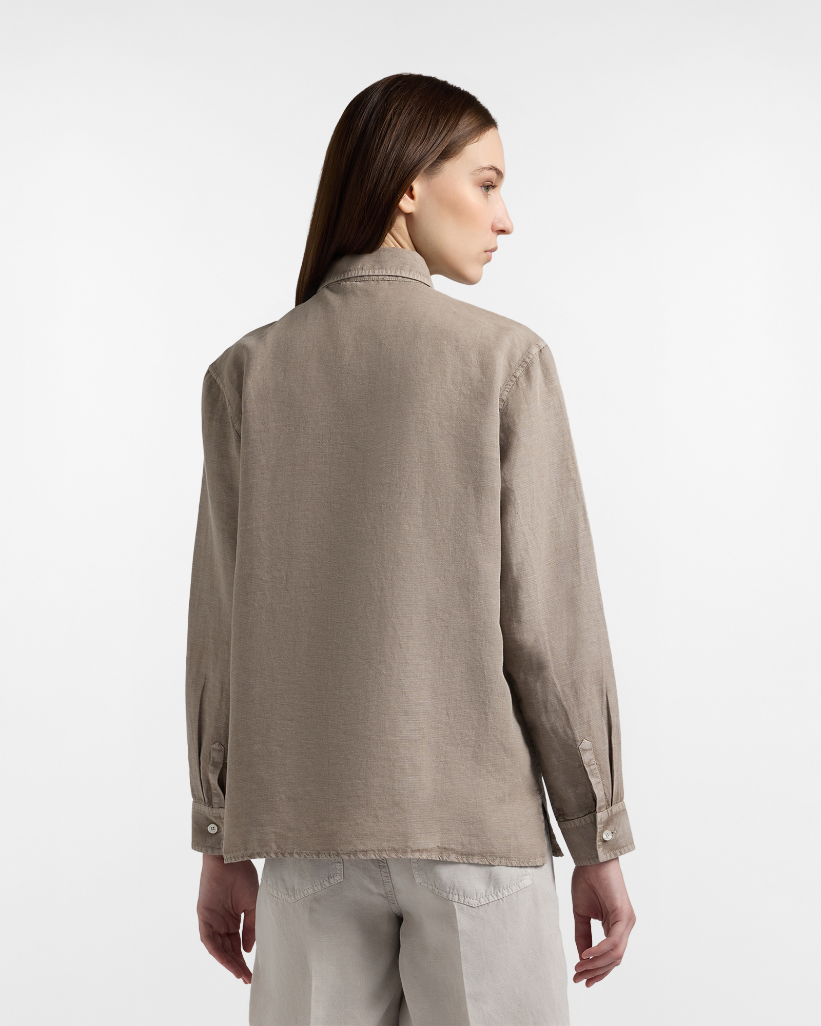 Women's Earth Dye linen and cotton overshirt, Brown/Red, large image number 2