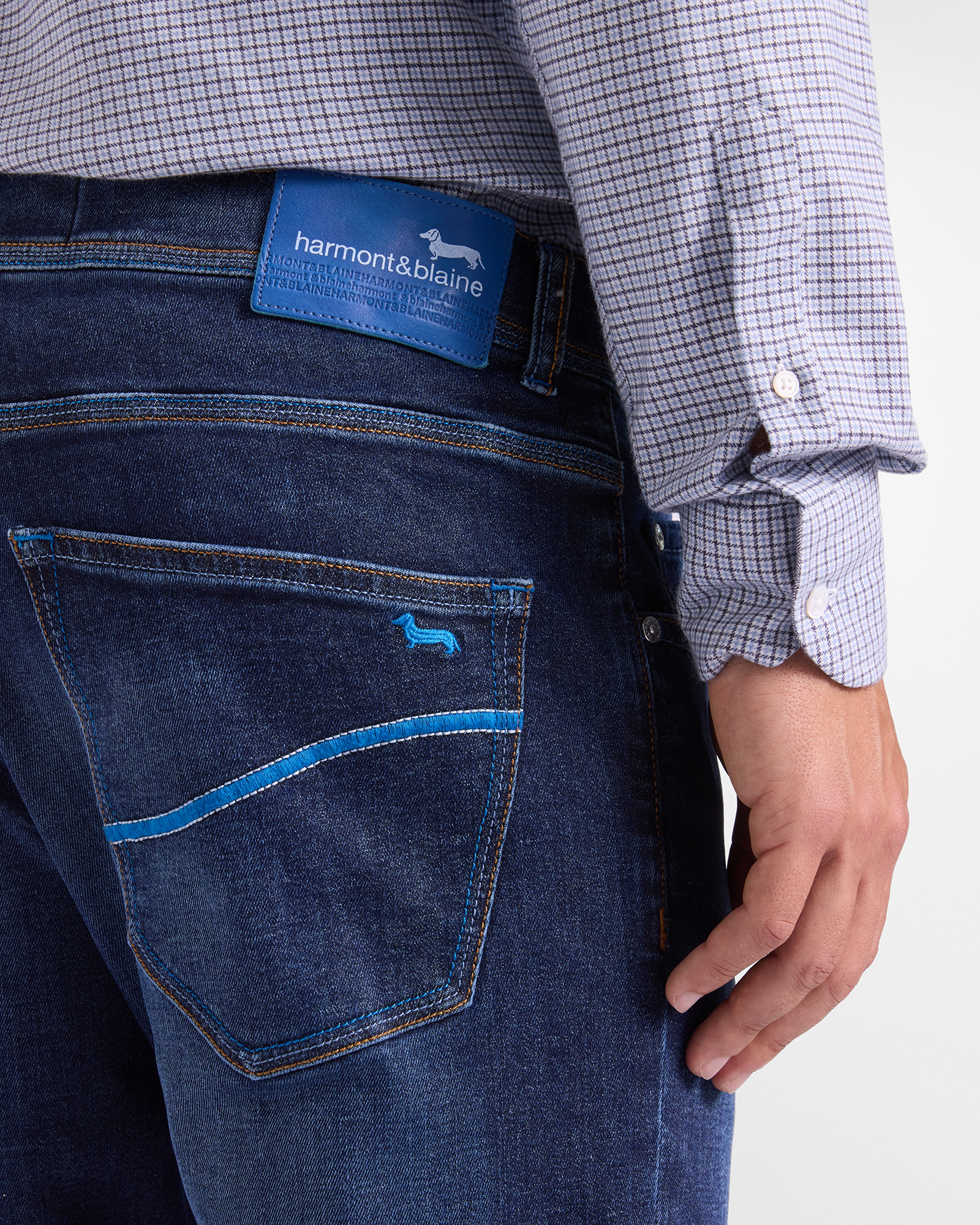 Men&rsquo;s 5-Pocket Narrow-Fit Jeans, DENIM BLUE, large