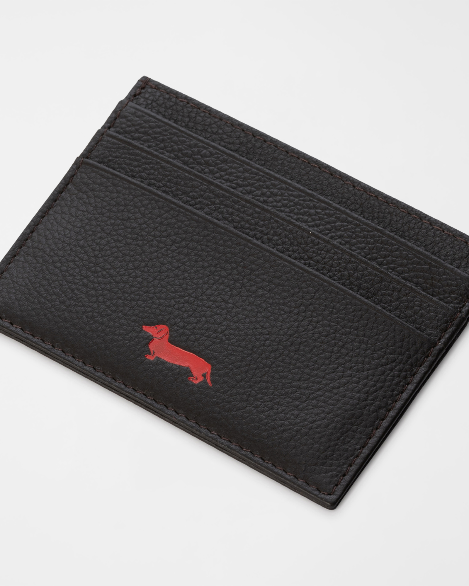 Men&rsquo;s card holder in genuine leather, DARK OAK, large