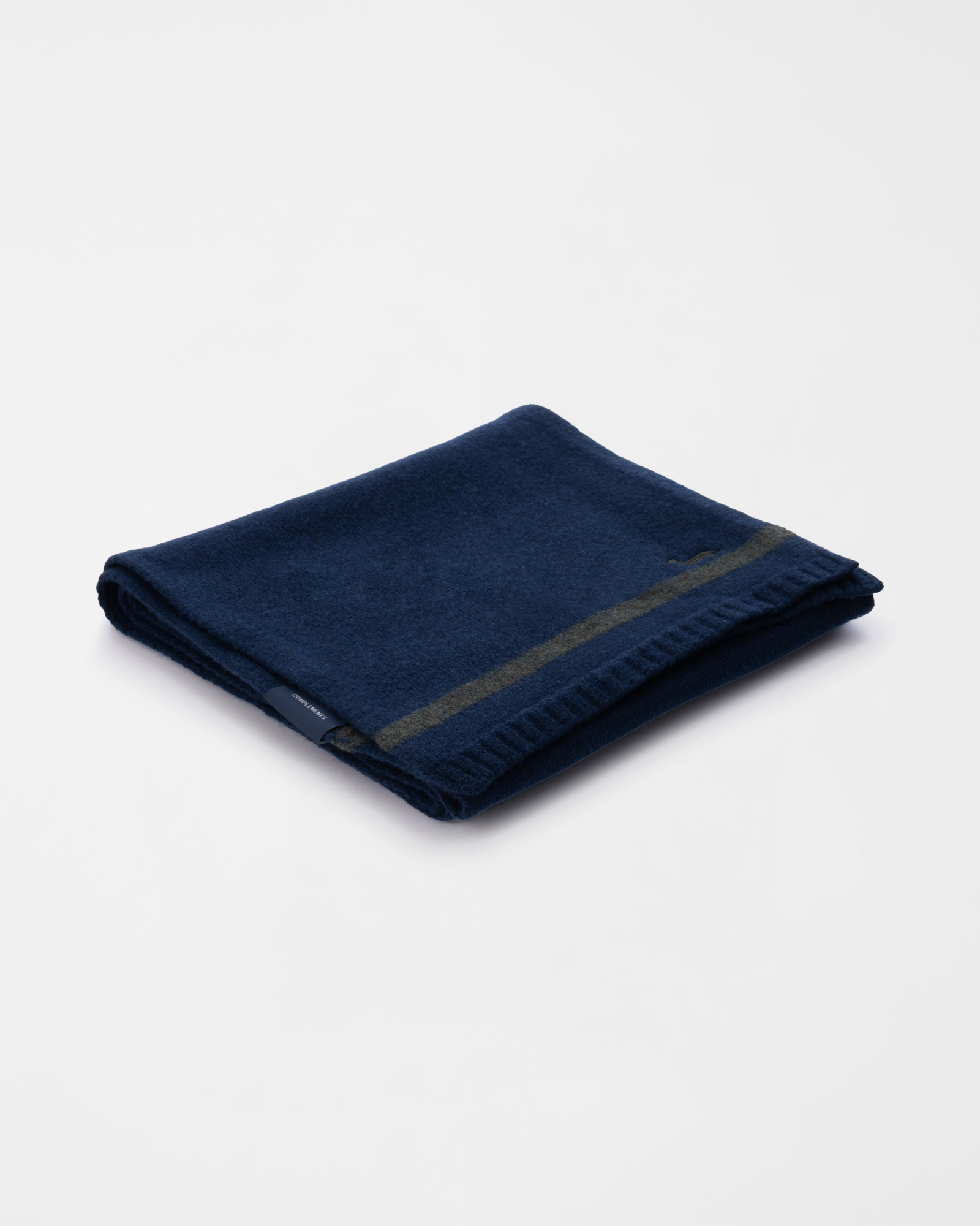 Men&rsquo;s wool and cashmere blend scarf with embroidery, SPORT BLUE, large