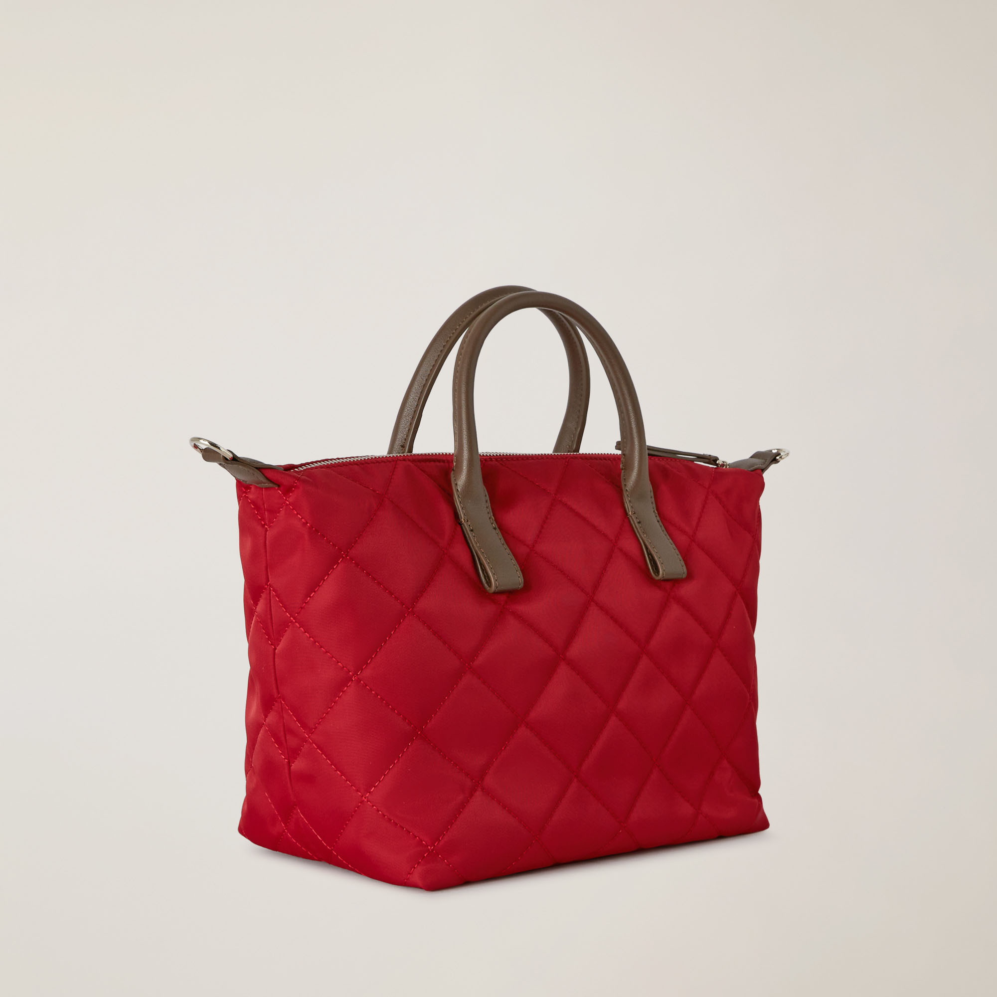 Bolso Shopper Mediano Acolchado, Borgoña, large image number 1