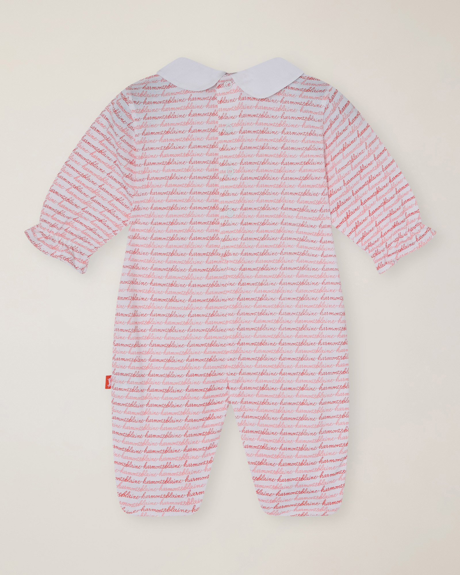 Romper with all-over logo print, Peach, large image number 1