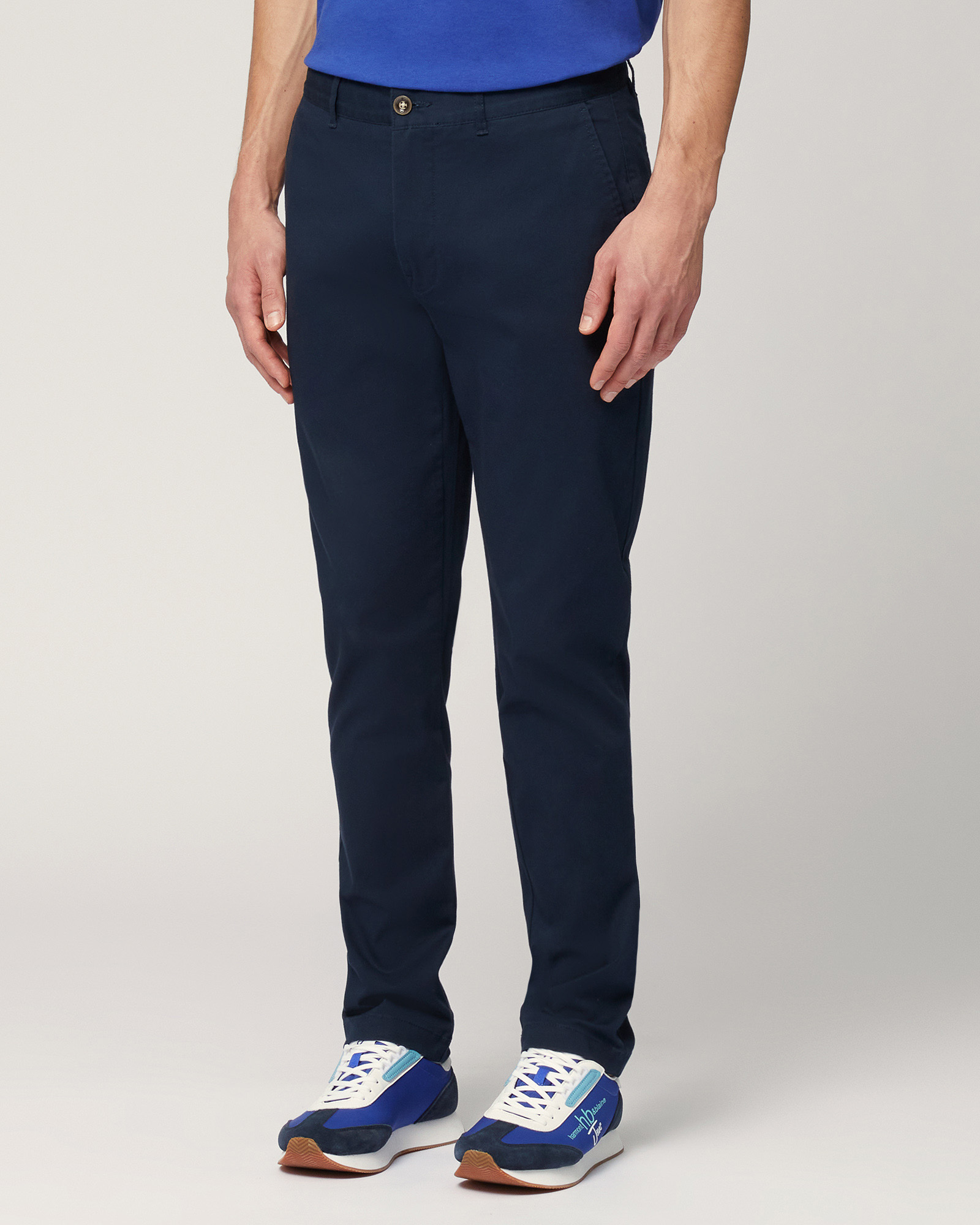 Twill Chino Pants, Dark Blue, large image number 0