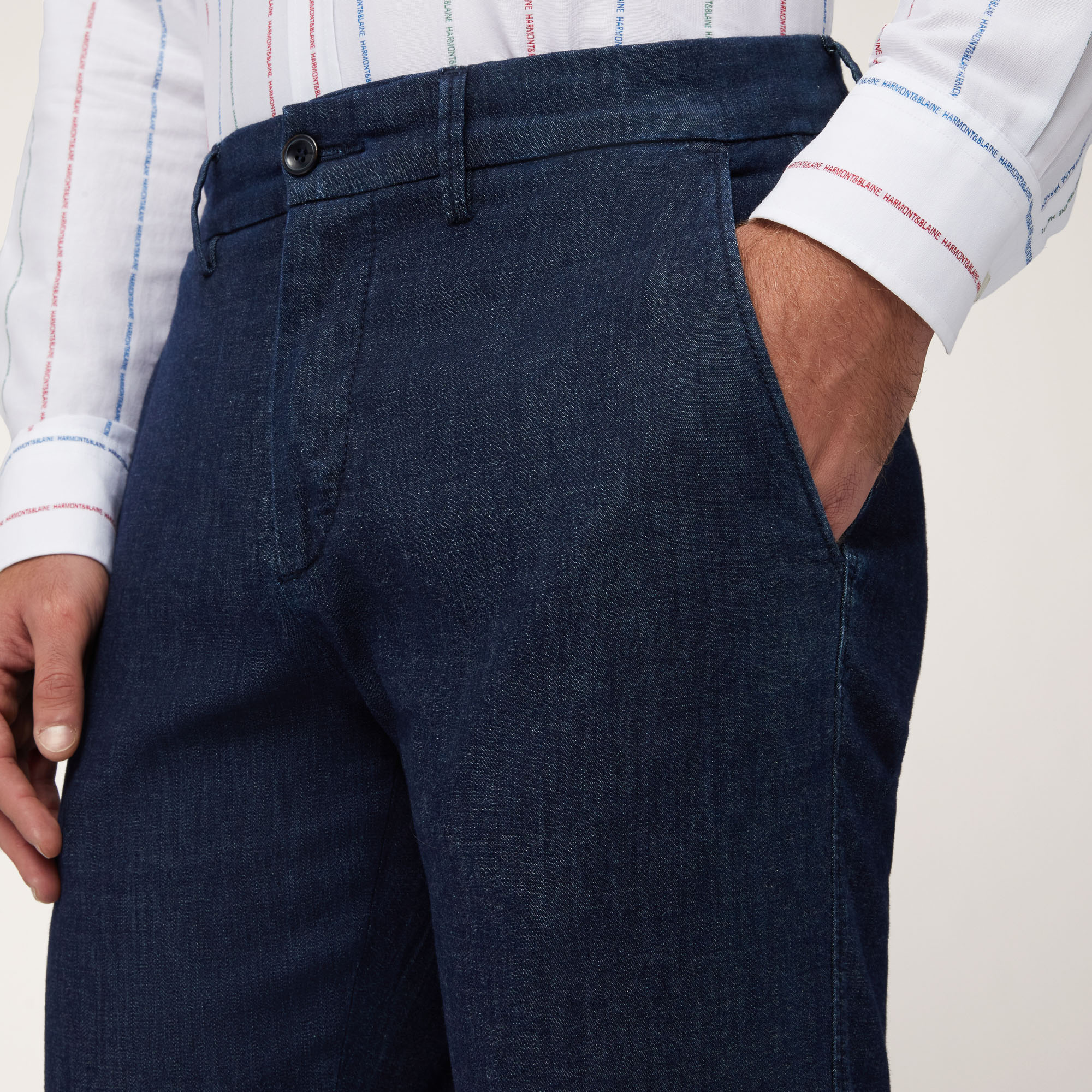Pantaloni Chino Narrow Fit, Blu Denim, large image number 2