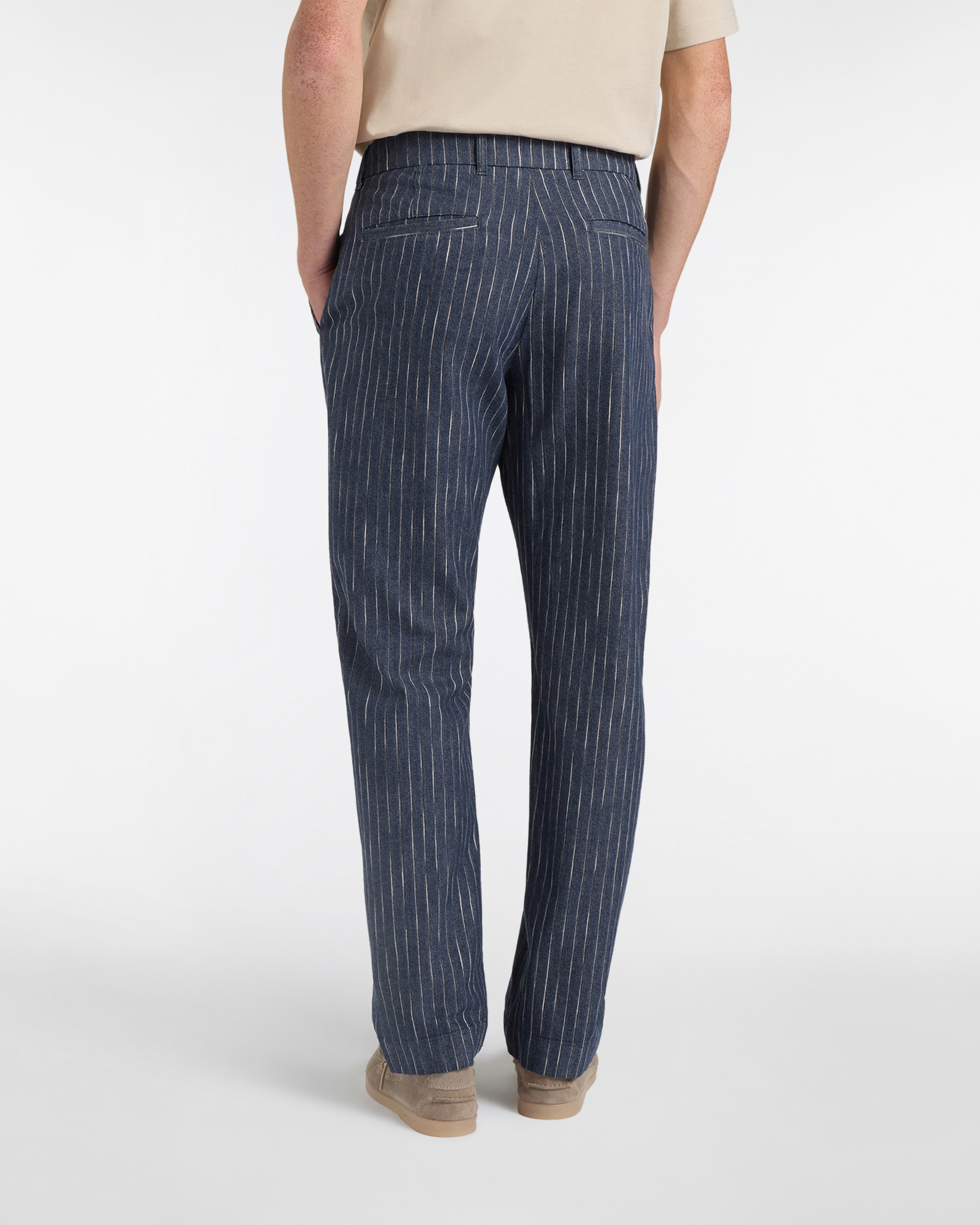 Chino Uomo Gessato Regular Fit