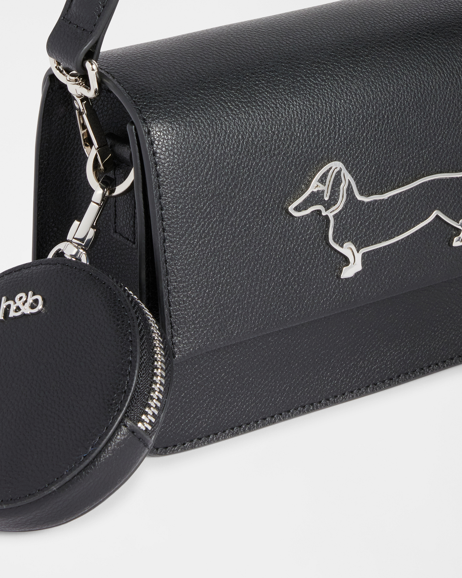 Borsa Piccola Blaine Mania In Pelle, Nero, large image number 2