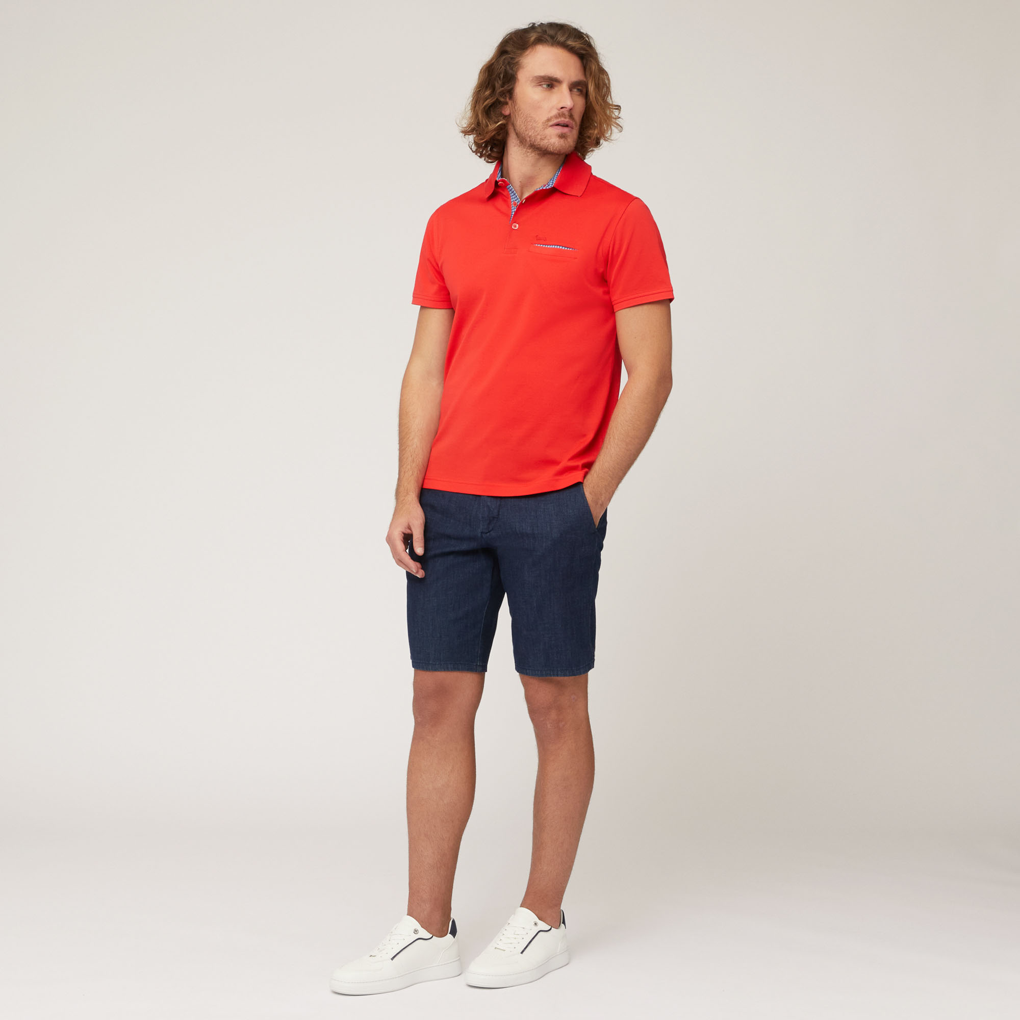 Polo with Printed Details, Light Red, large image number 3