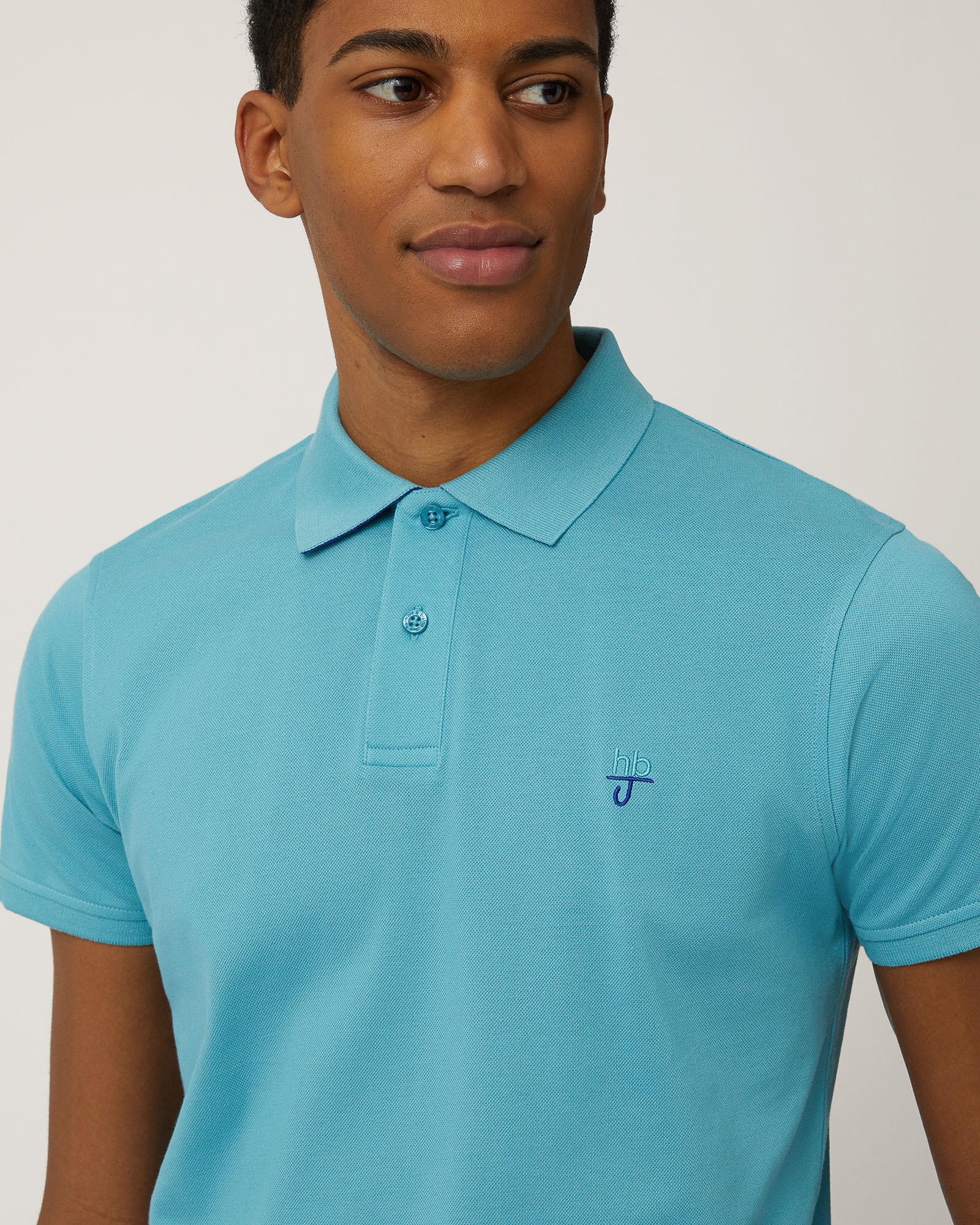 Narrow-Fit Cotton Polo, Peacock Green, large image number 2