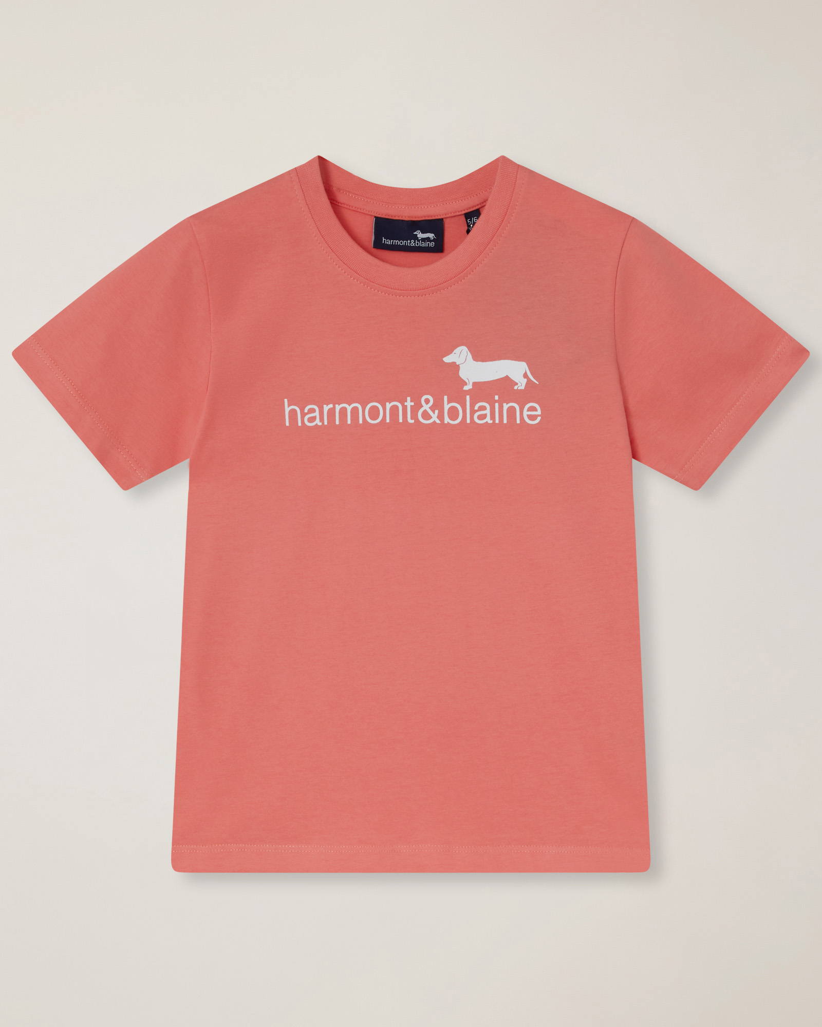 T-shirt with print, Peach, large
